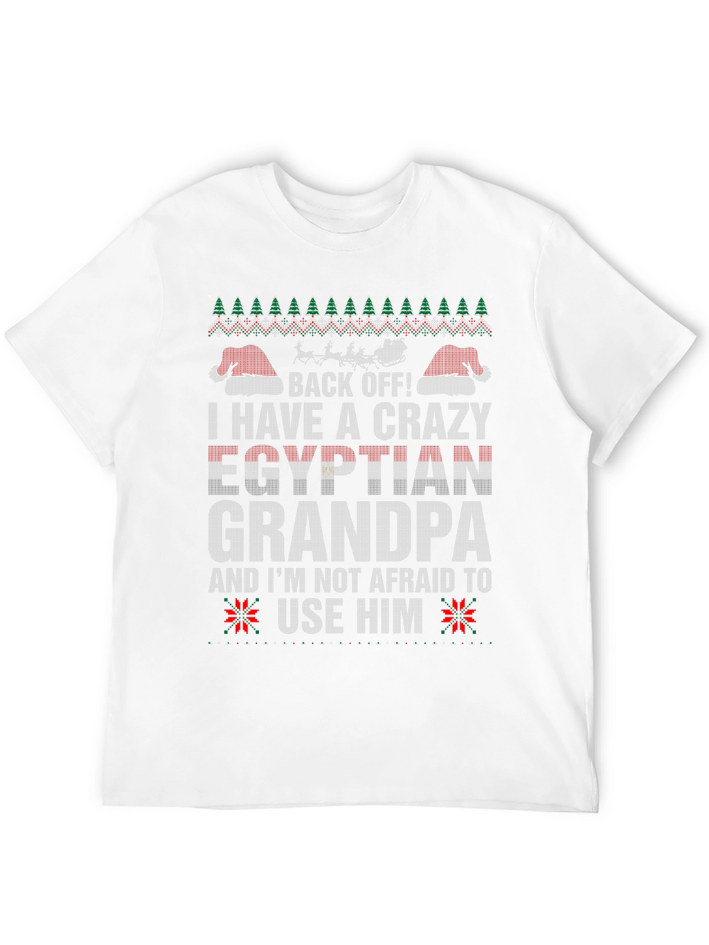 Crazy Egyptian Grandpa Ugly Christmas T-Shirt