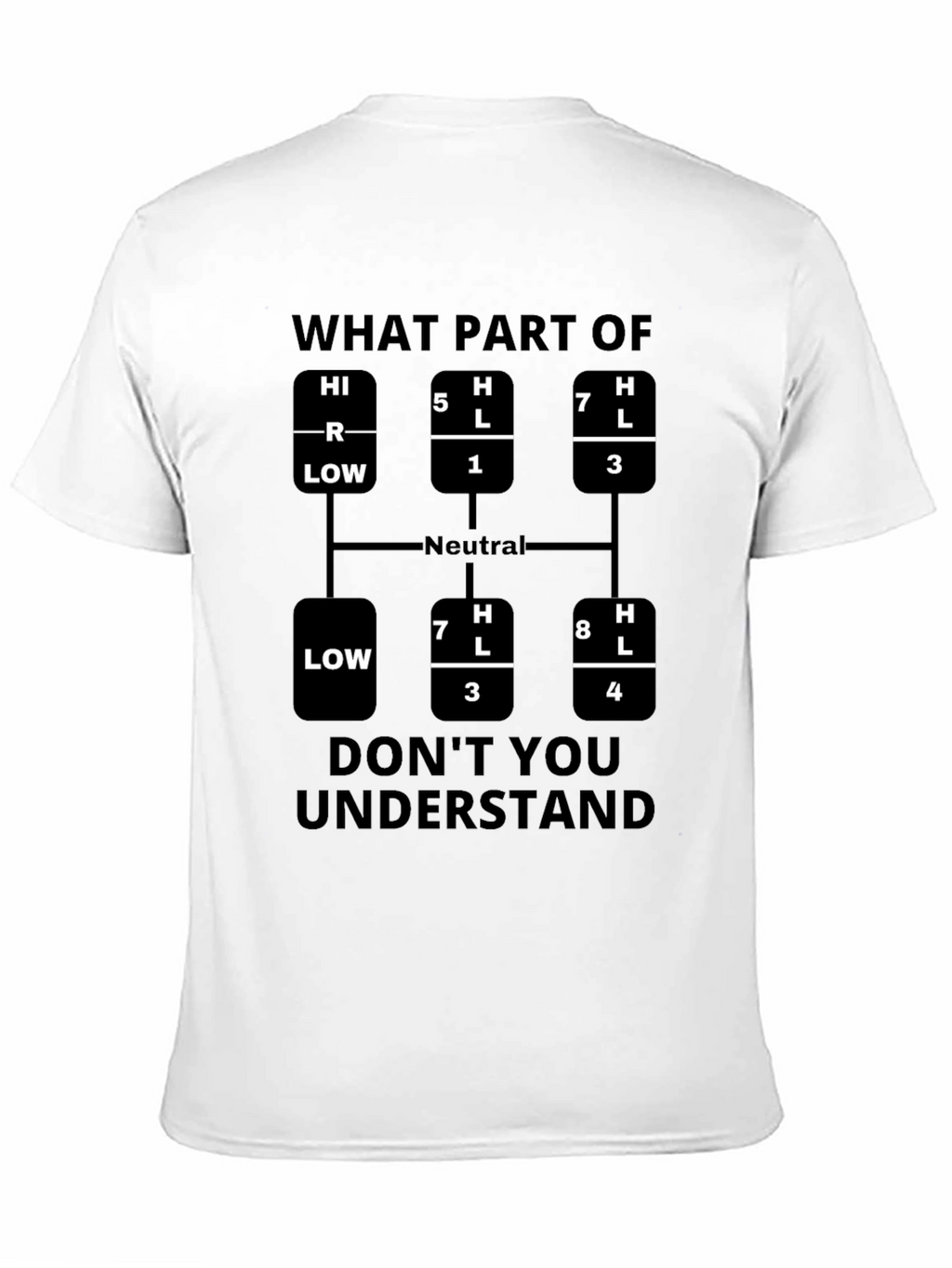 Trucker Gear Shift Pattern T-Shirt