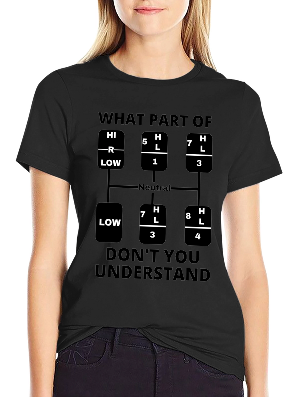 Trucker Gear Shift Pattern T-Shirt
