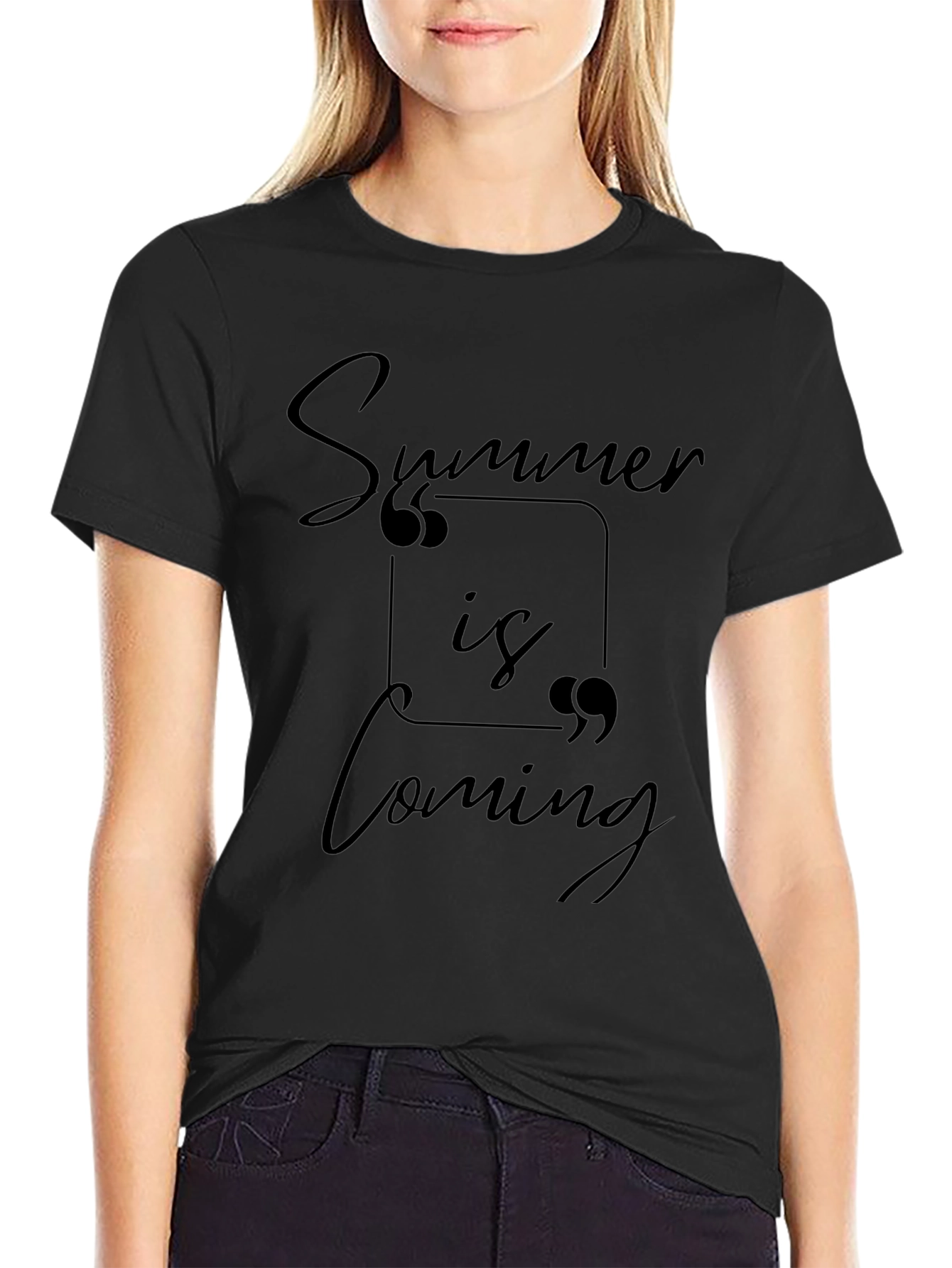 Summer is Coming Black Graphic Tee
