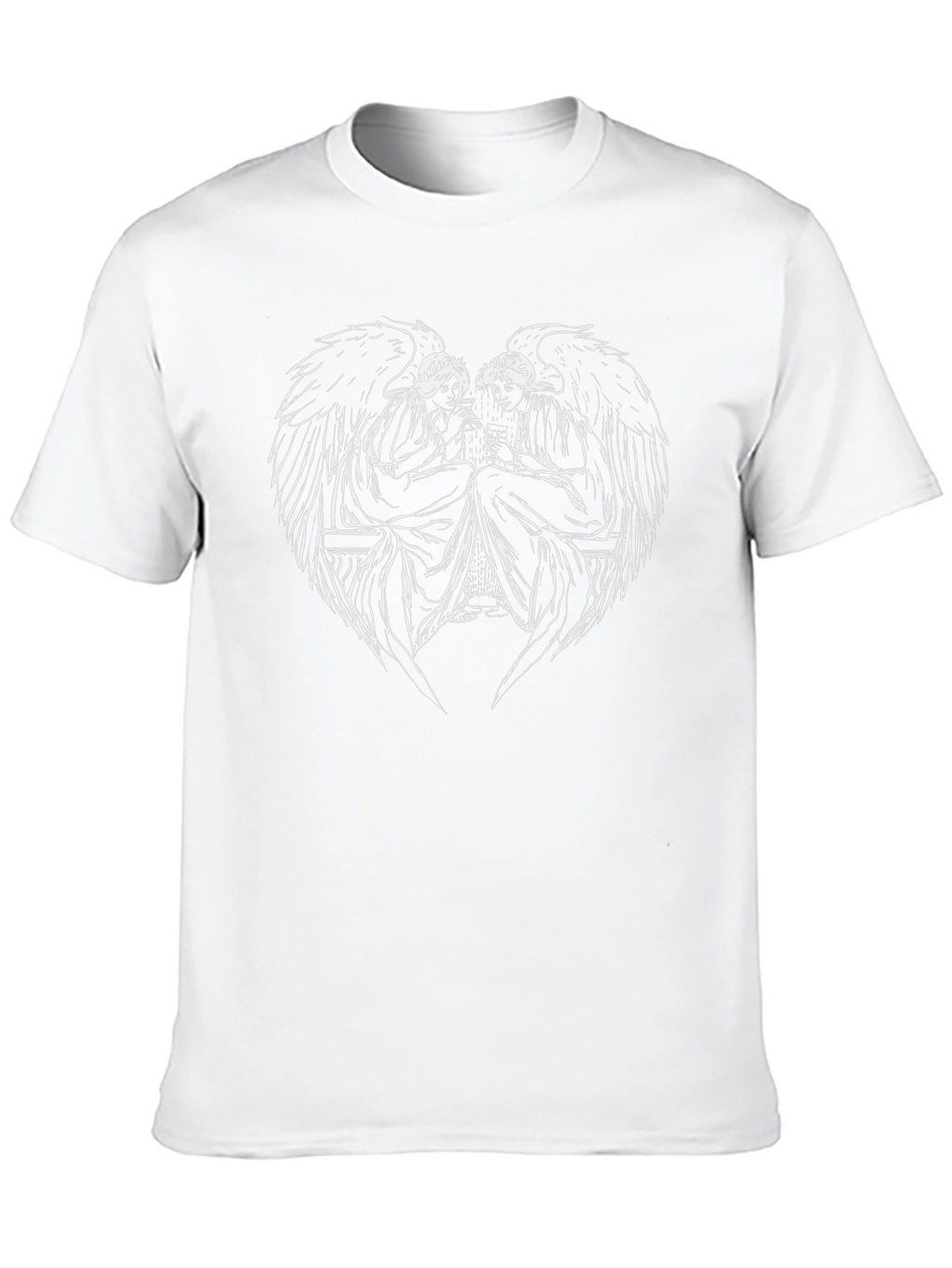 Angelic Wings Graphic Black T-Shirt