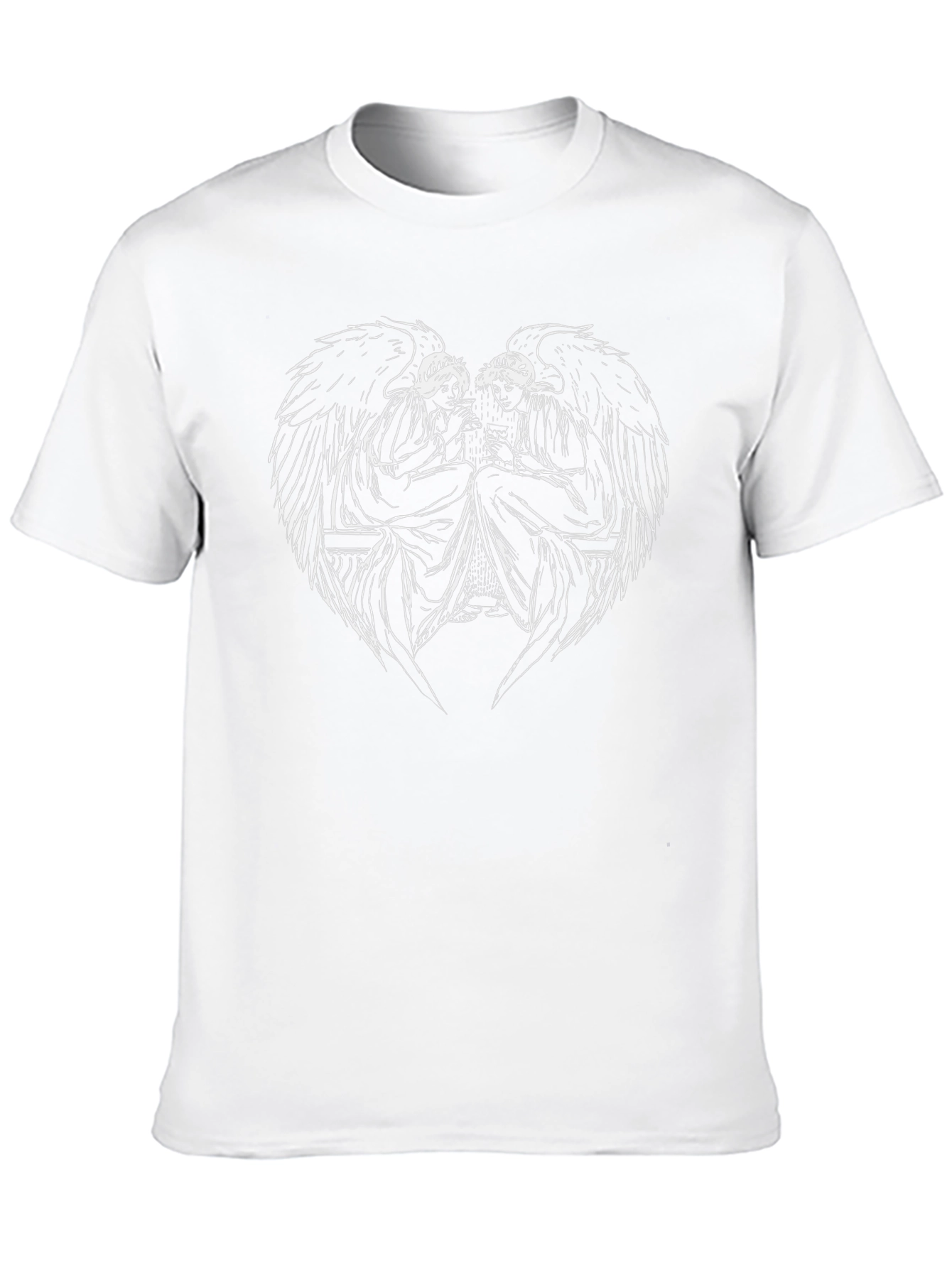 Angelic Wings Graphic Black T-Shirt