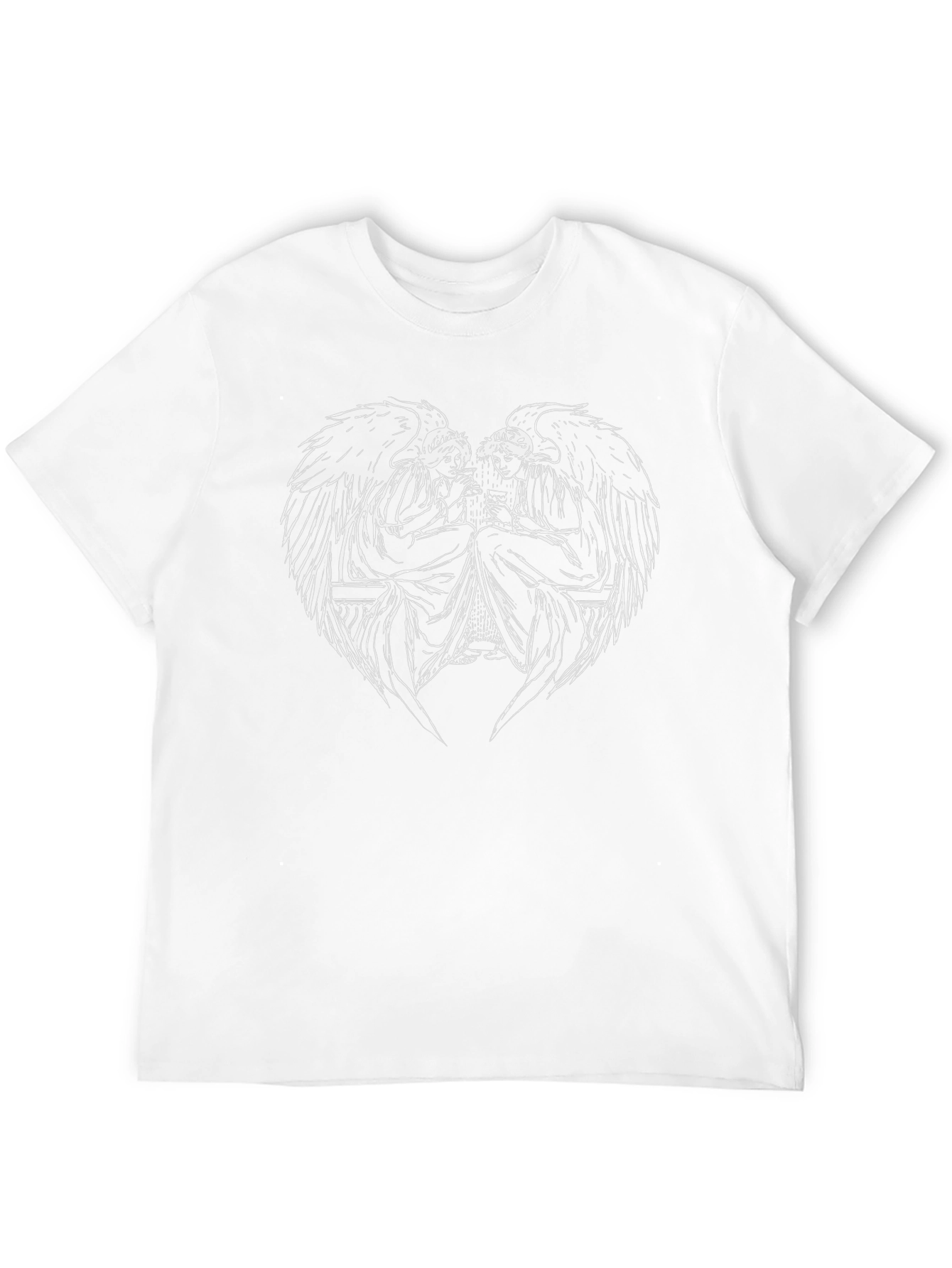 Angelic Wings Graphic Black T-Shirt