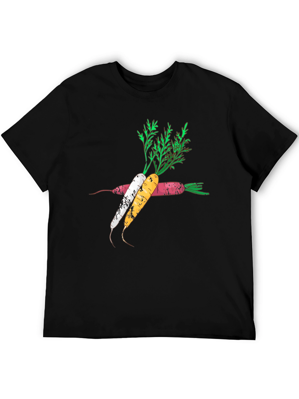 Carrot Graphic Black T-Shirt Trendy Design