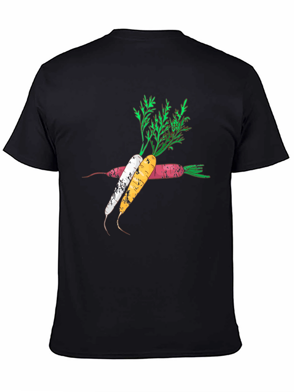 Carrot Graphic Black T-Shirt Trendy Design