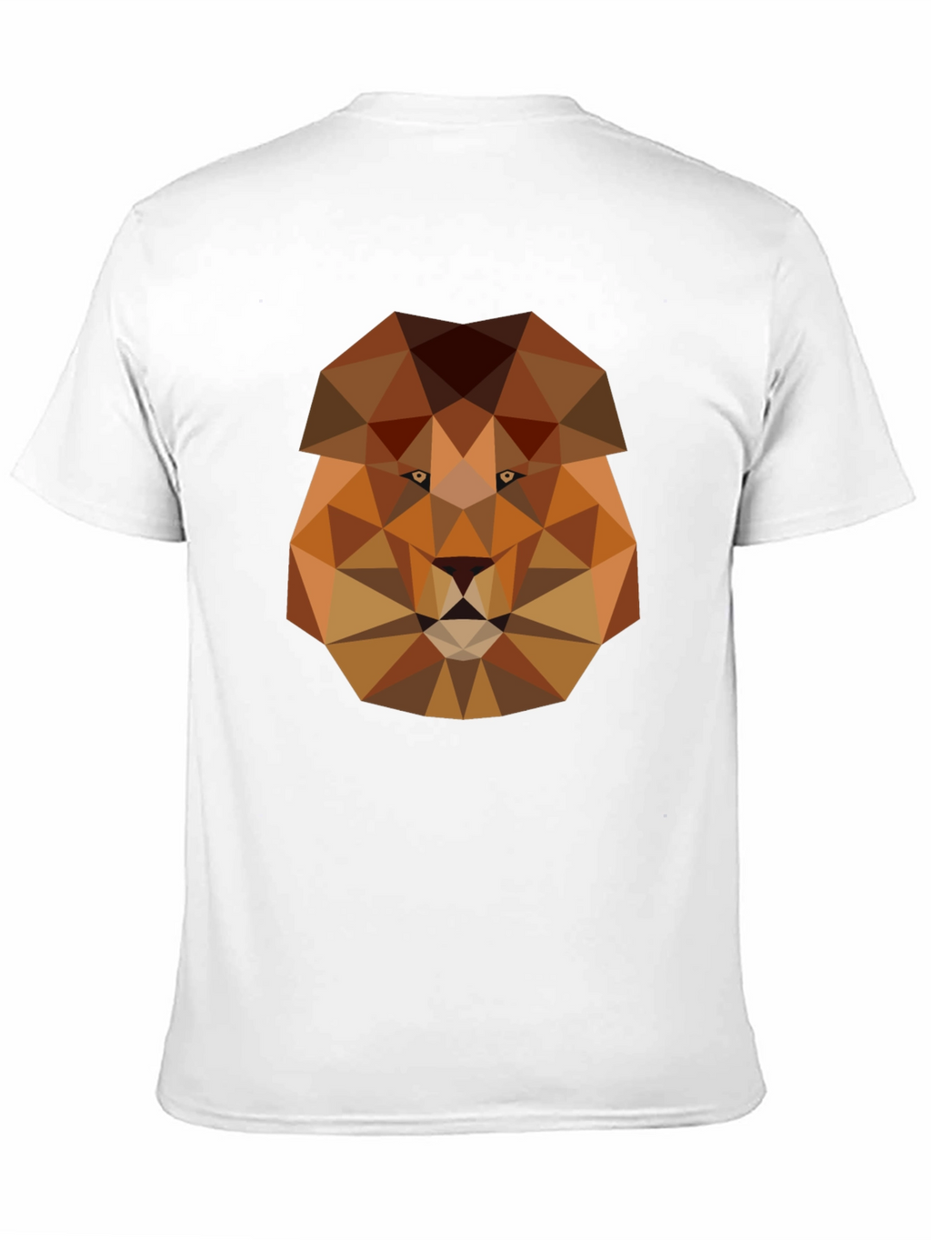 Geometric Lion Graphic Tee - Modern Style