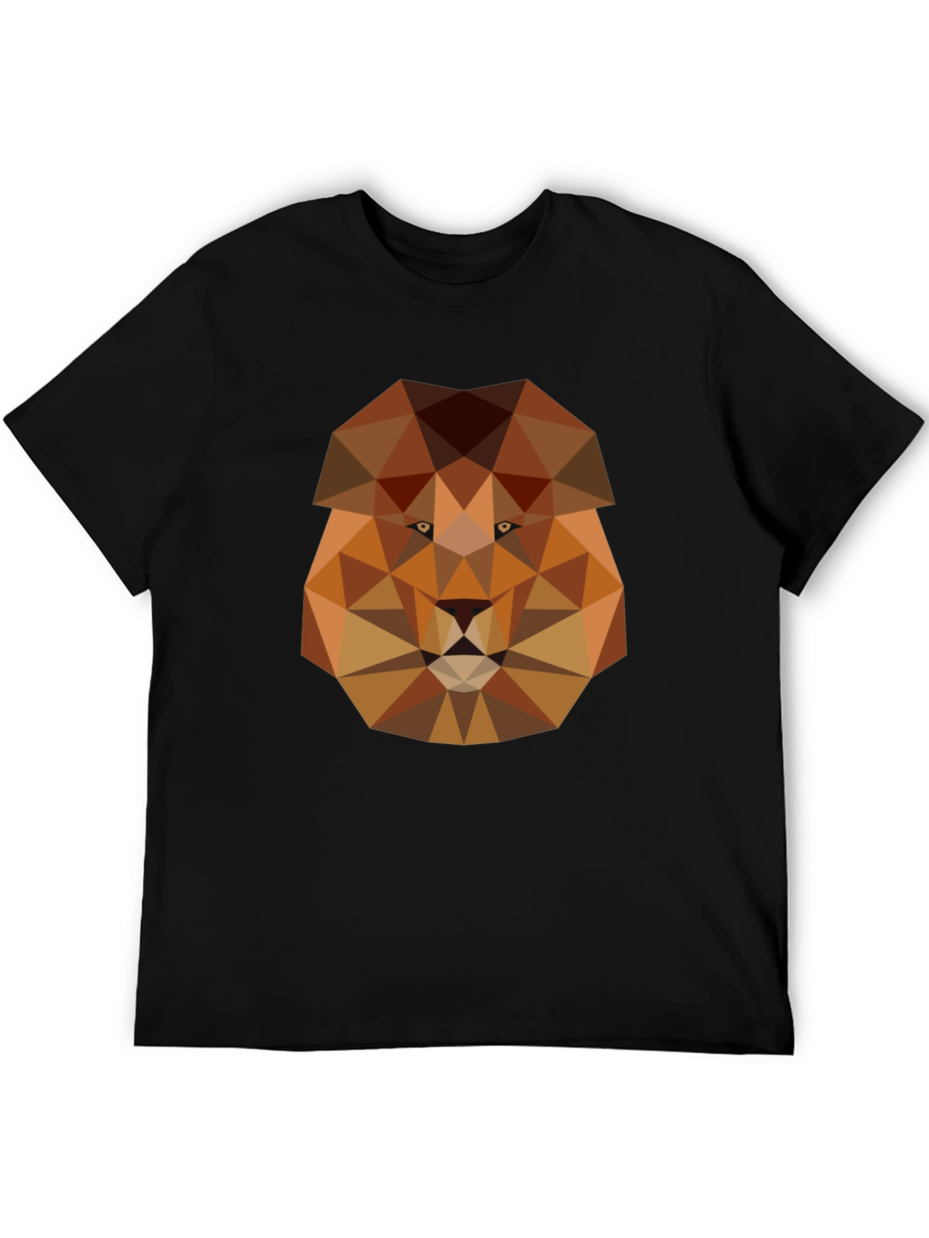 Geometric Lion Graphic Tee - Modern Style