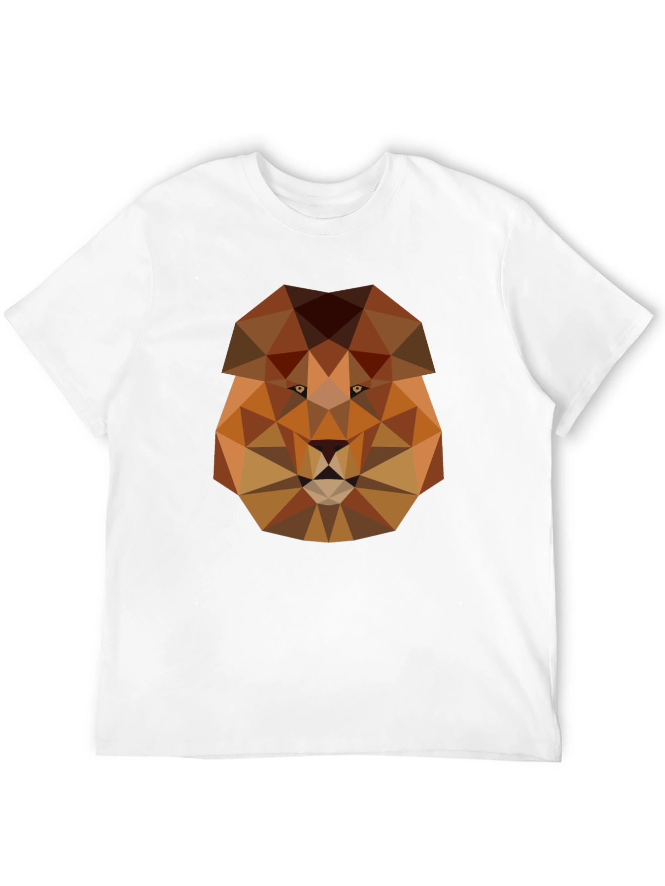 Geometric Lion Graphic Tee - Modern Style