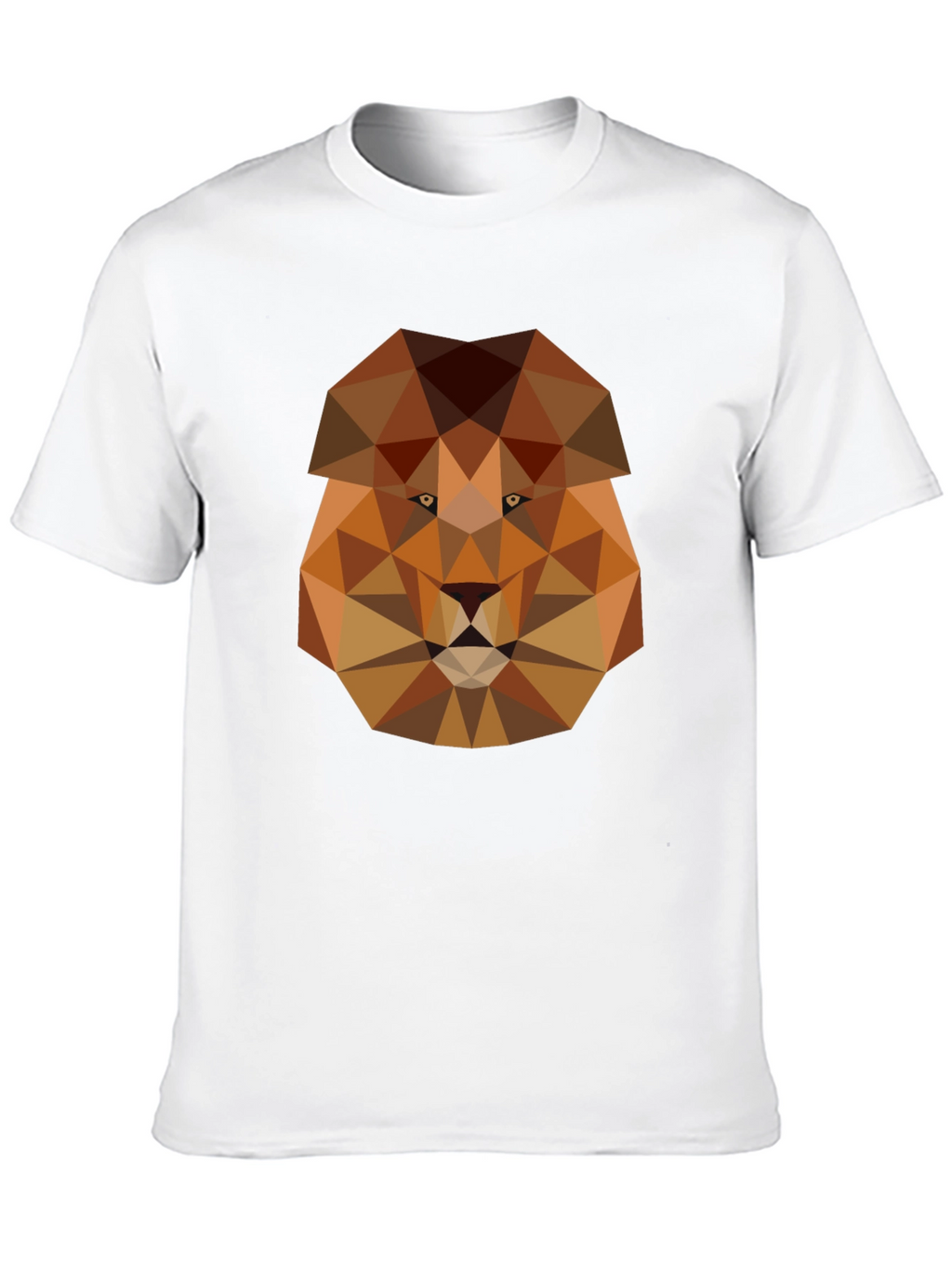 Geometric Lion Graphic Tee - Modern Style