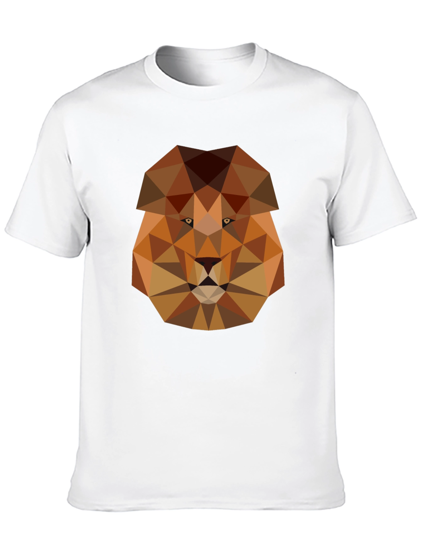 Geometric Lion Graphic Tee - Modern Style