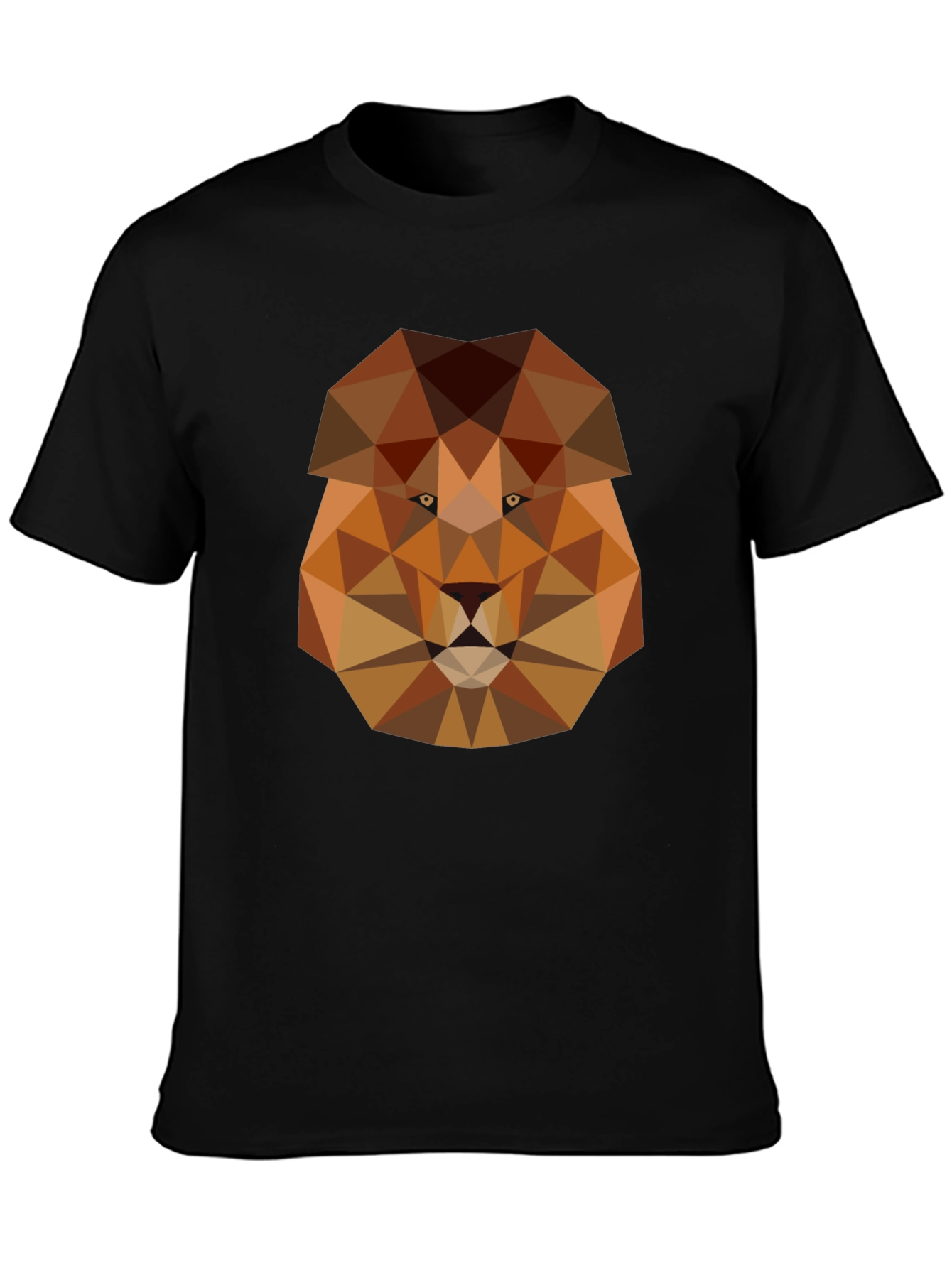 Geometric Lion Graphic Tee - Modern Style