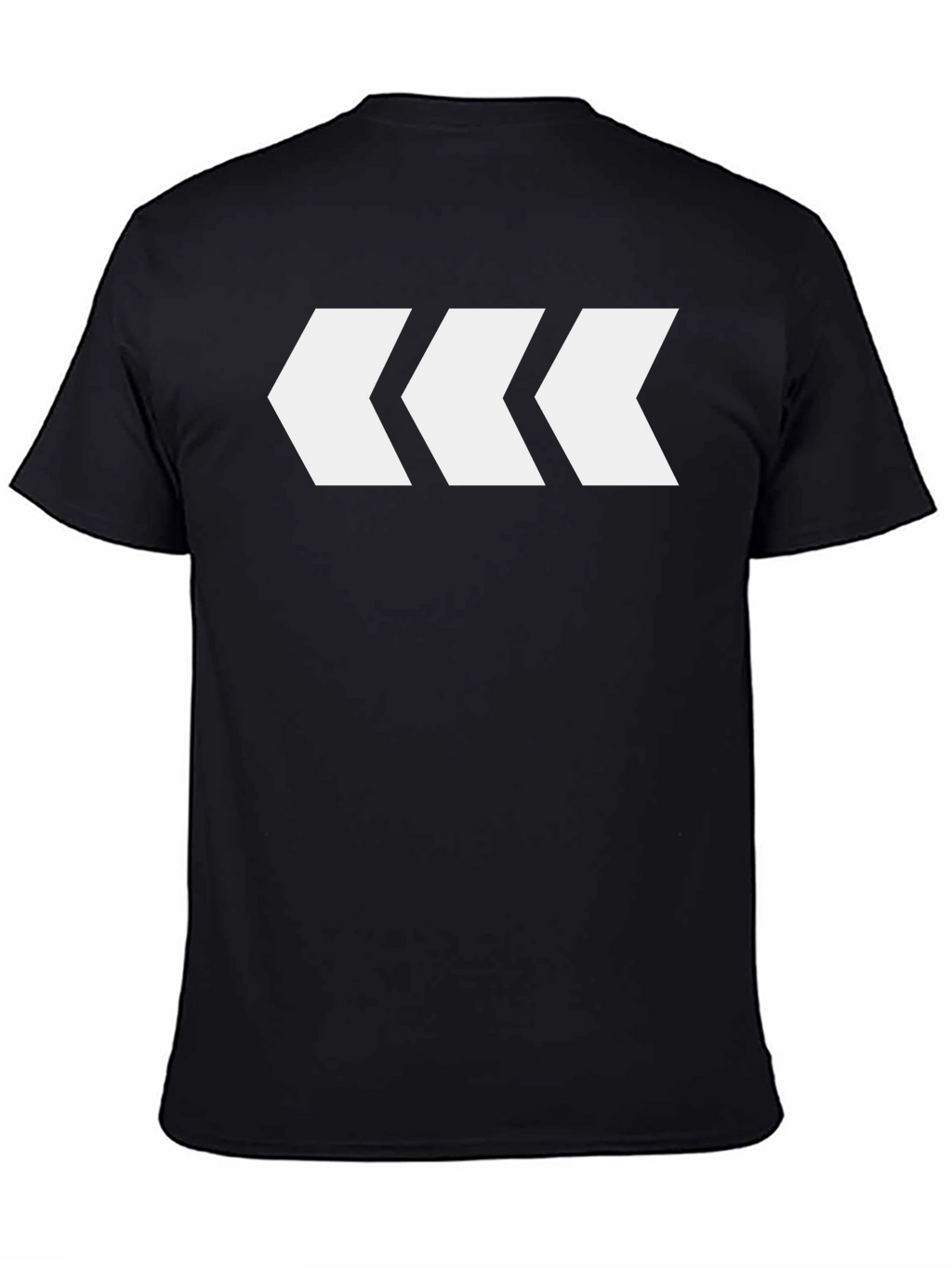 Mens Black T-Shirt with White Arrow Design
