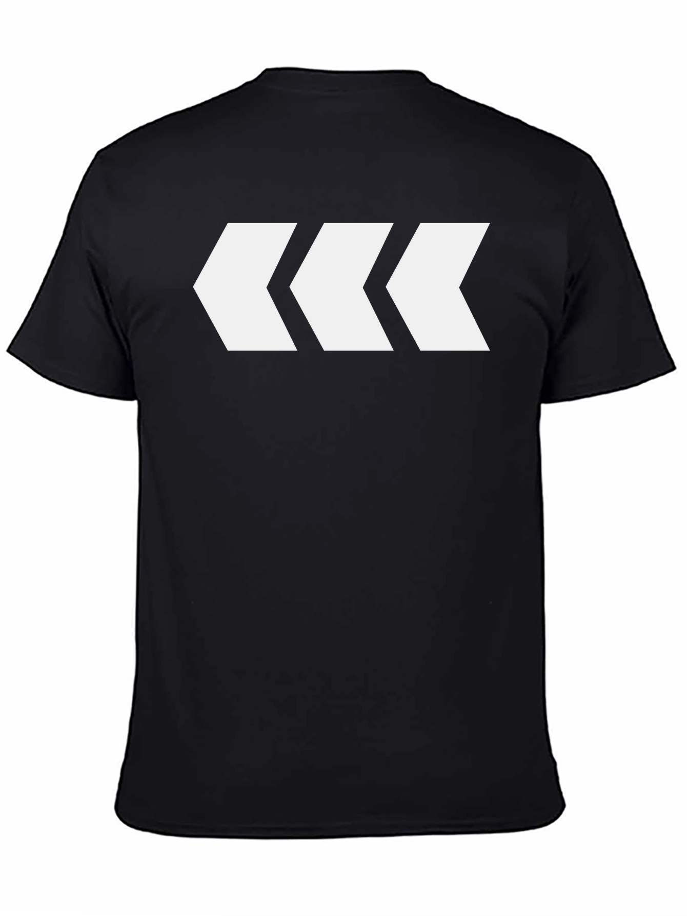 Mens Black T-Shirt with White Arrow Design