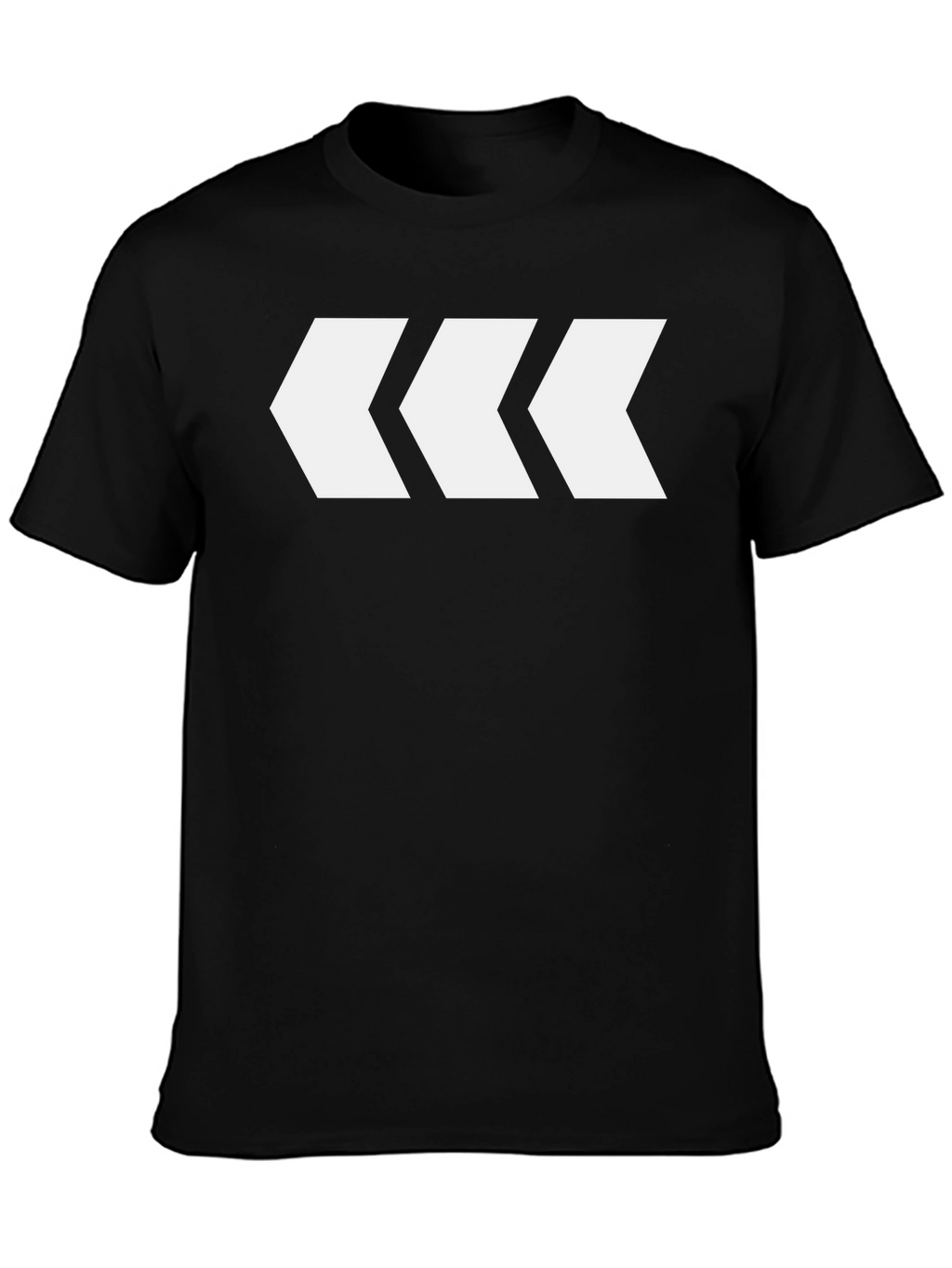 Mens Black T-Shirt with White Arrow Design