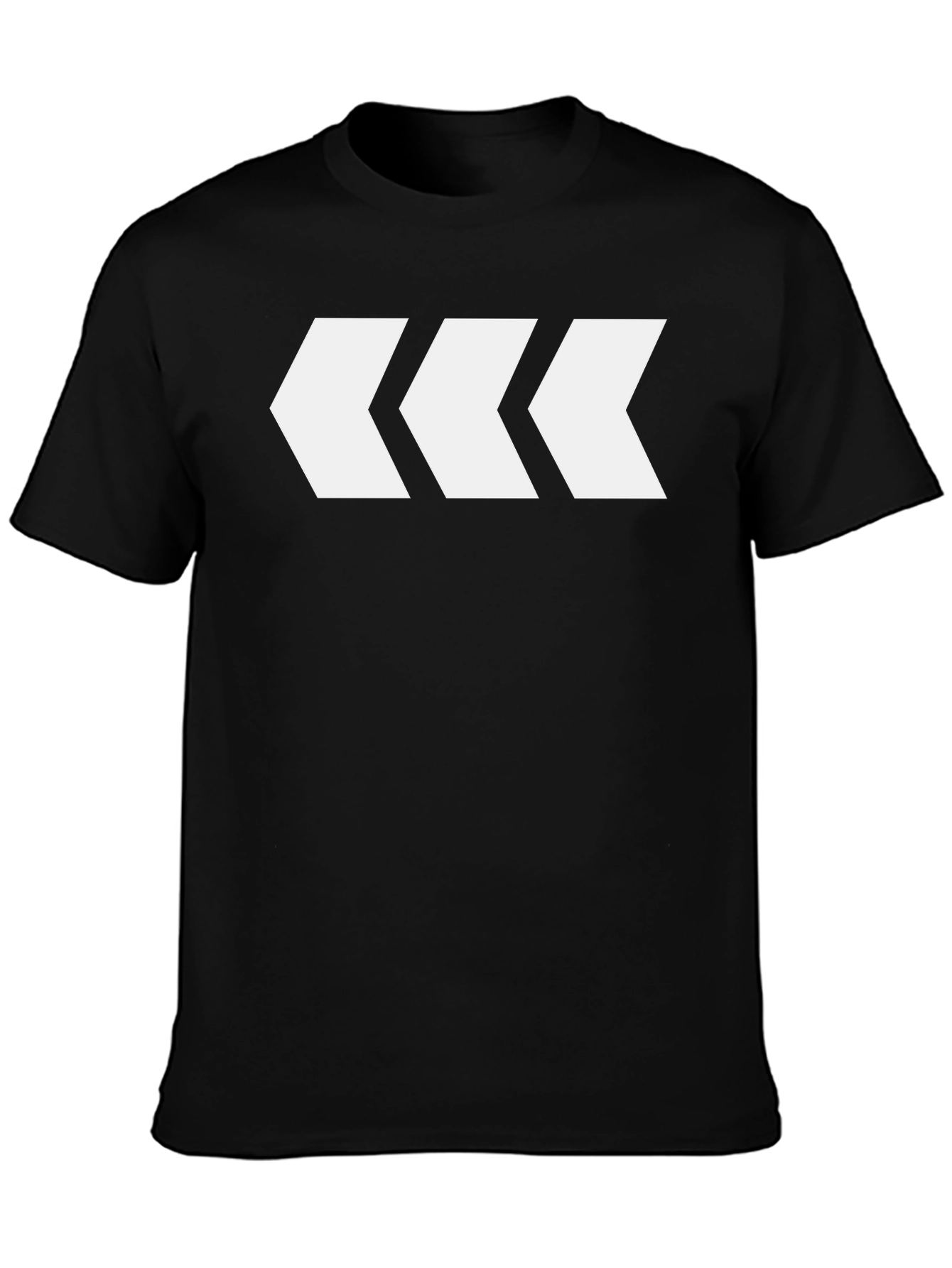 Mens Black T-Shirt with White Arrow Design