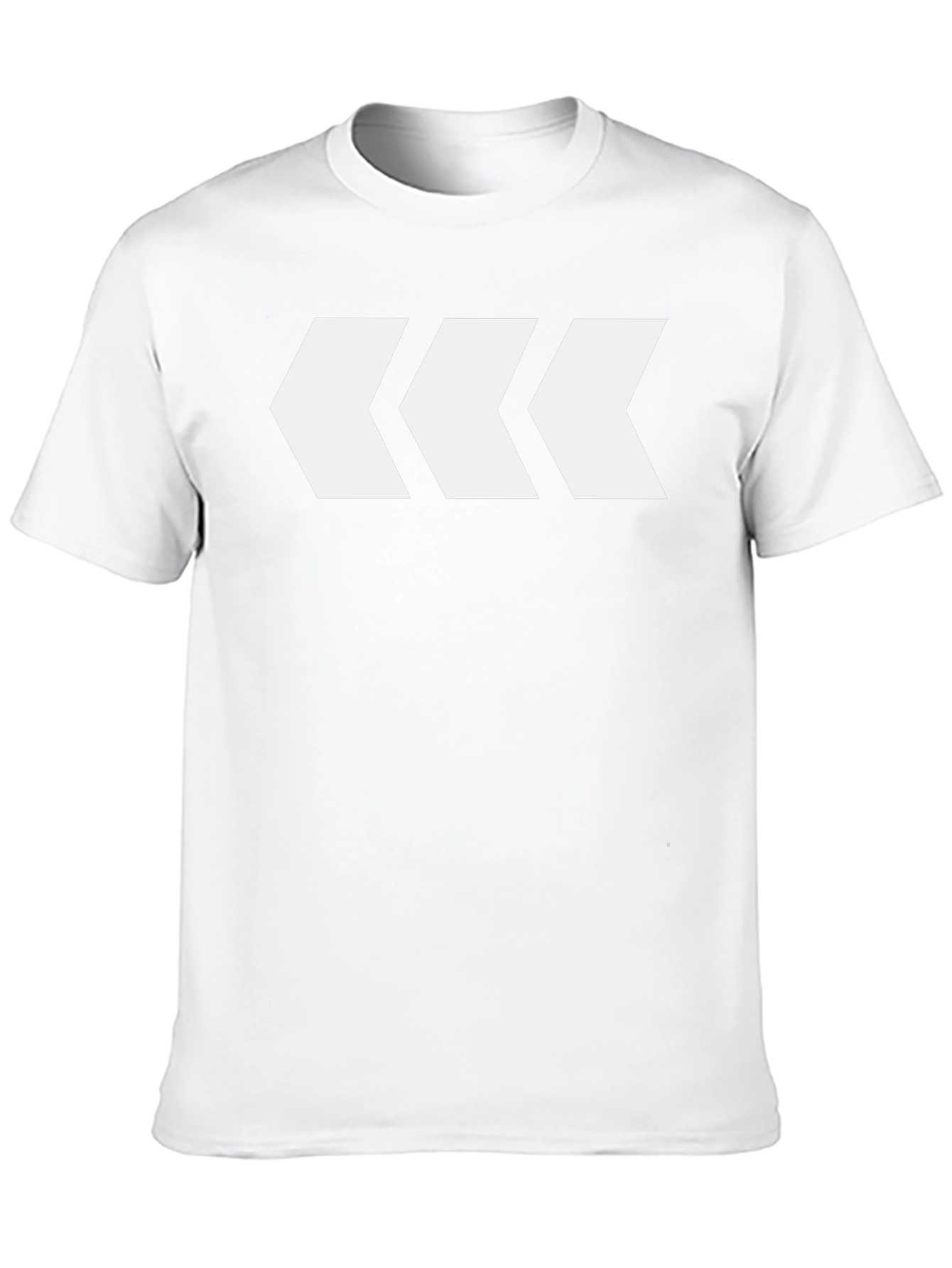 Mens Black T-Shirt with White Arrow Design