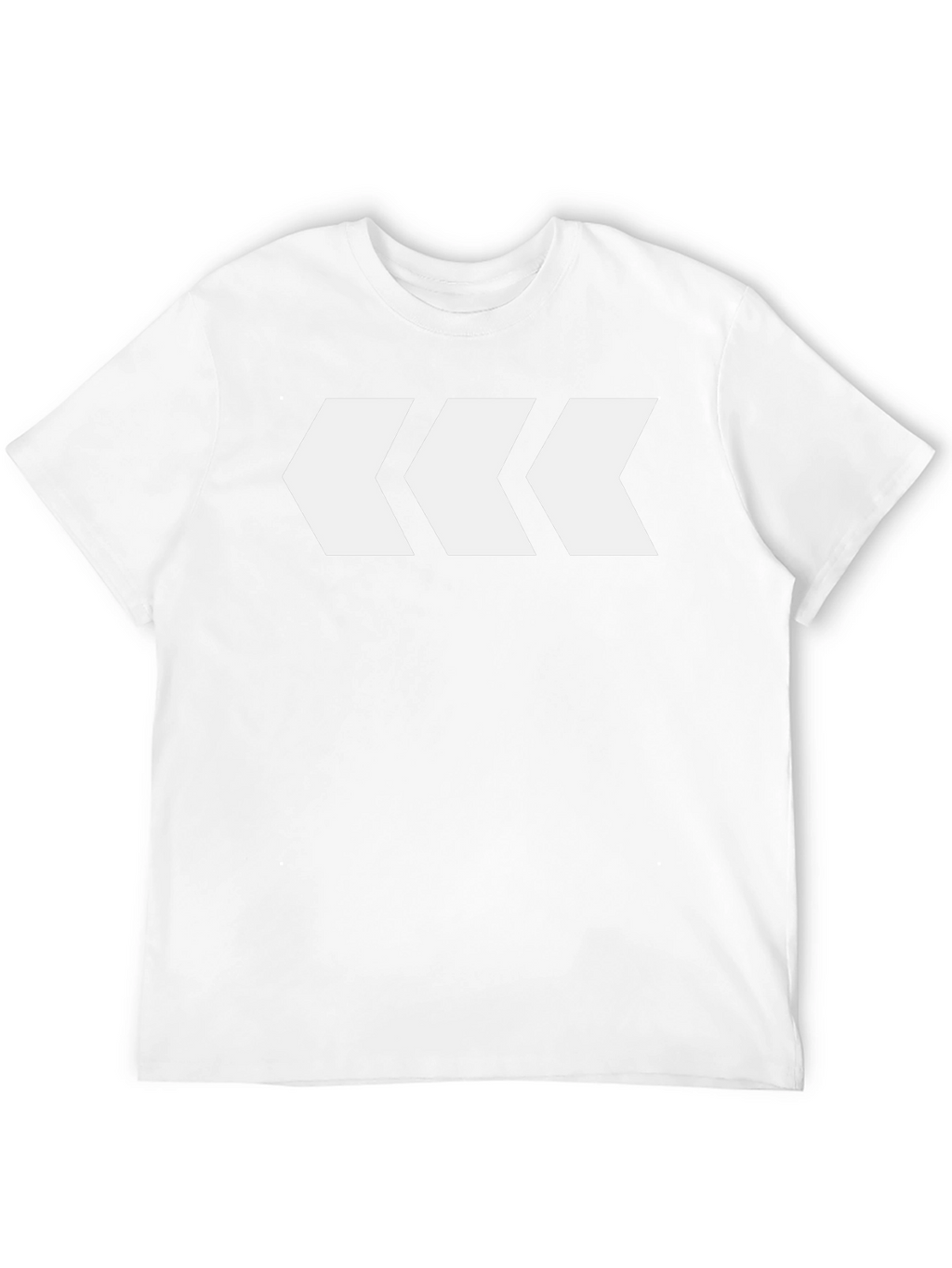 Mens Black T-Shirt with White Arrow Design