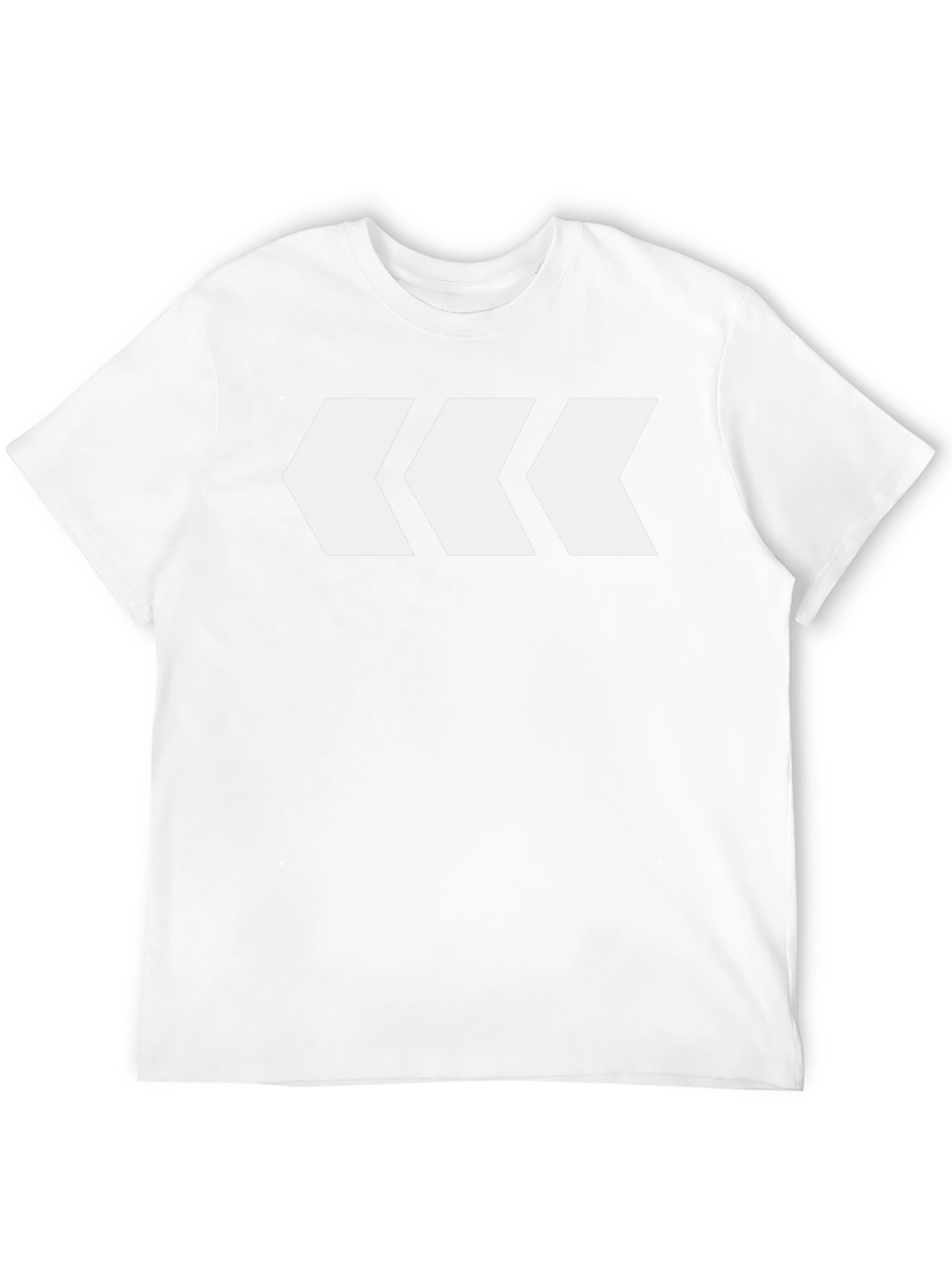 Mens Black T-Shirt with White Arrow Design