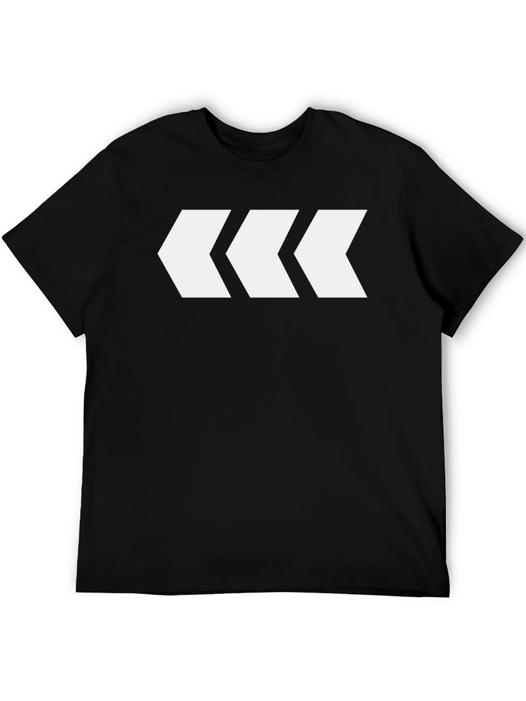 Mens Black T-Shirt with White Arrow Design