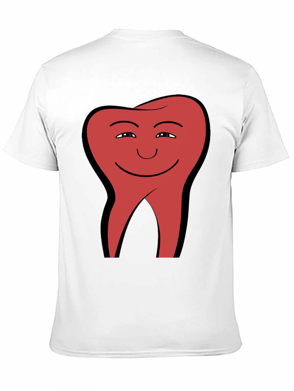 Smiling Tooth Graphic Tee - Black Cotton Blend