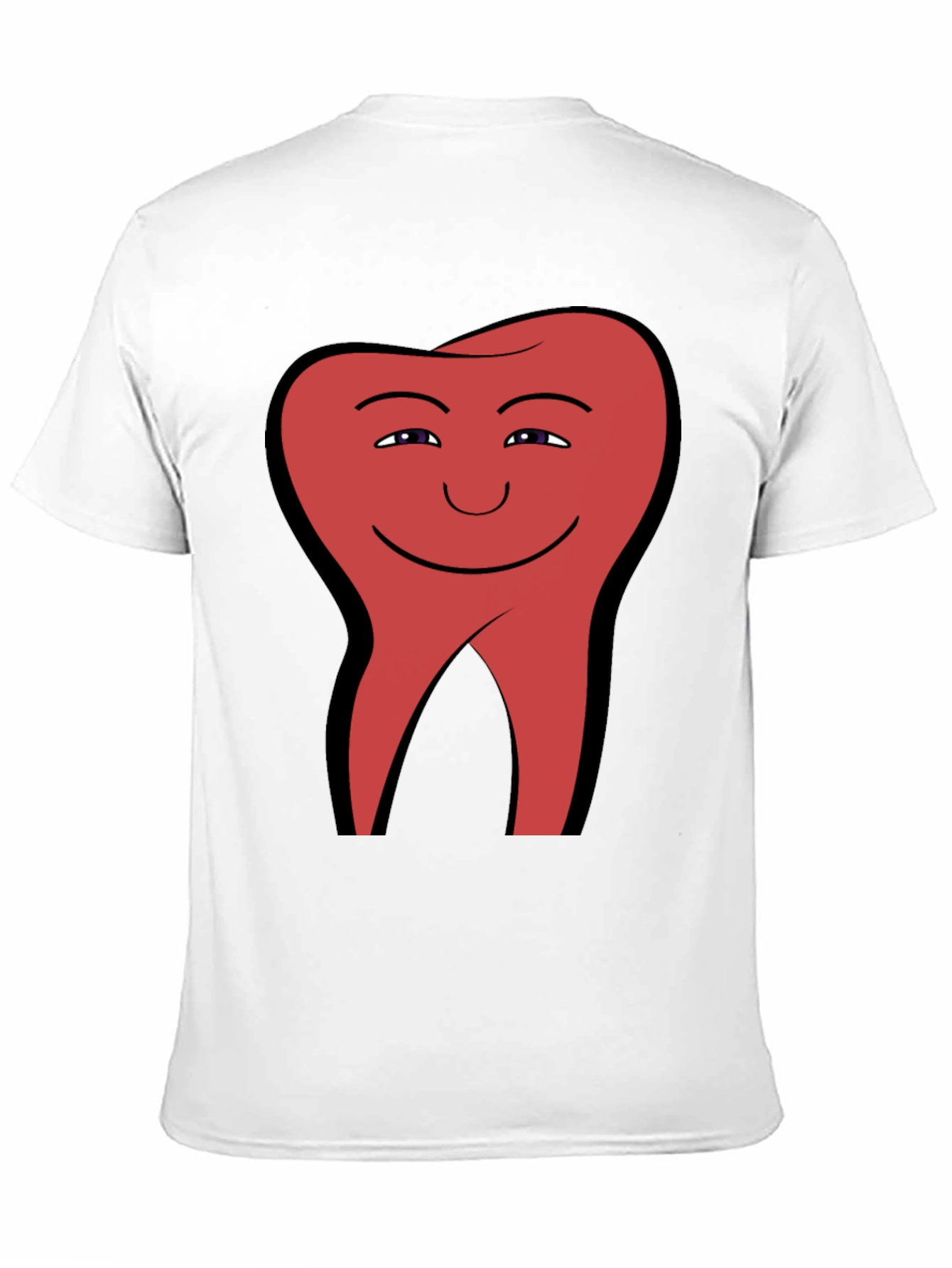 Smiling Tooth Graphic Tee - Black Cotton Blend