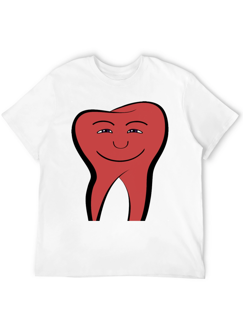 Smiling Tooth Graphic Tee - Black Cotton Blend