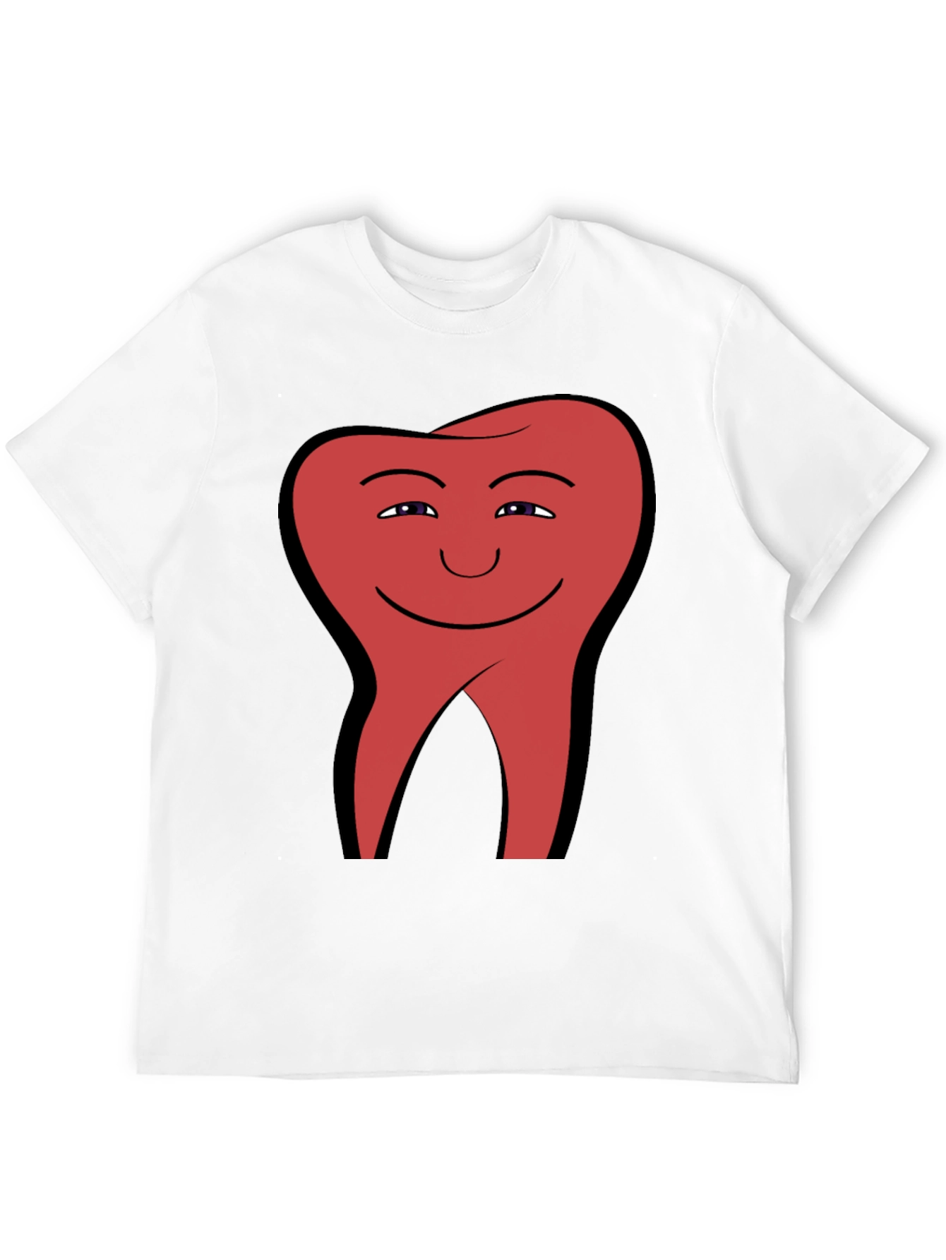 Smiling Tooth Graphic Tee - Black Cotton Blend