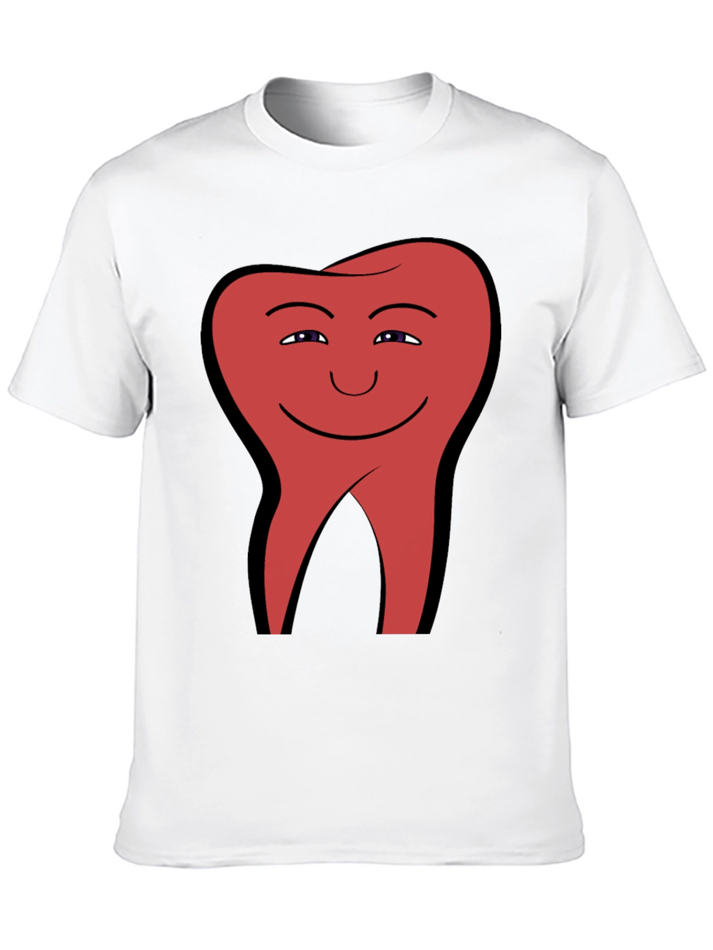 Smiling Tooth Graphic Tee - Black Cotton Blend