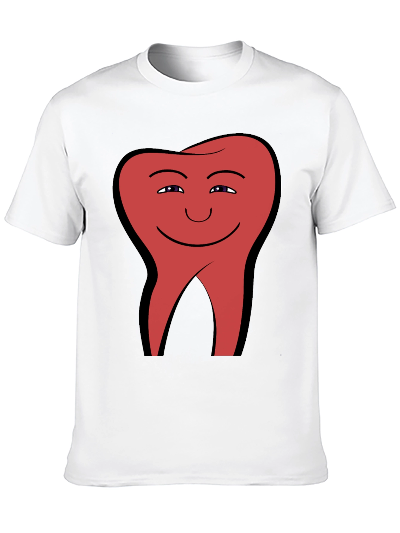 Smiling Tooth Graphic Tee - Black Cotton Blend