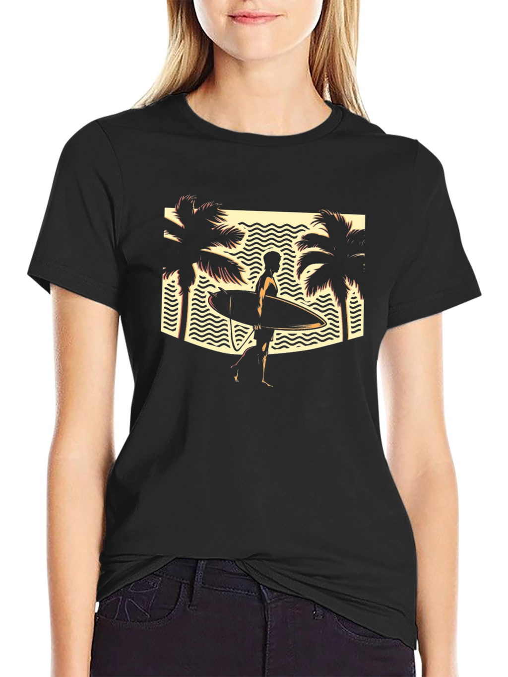 Retro Surfer T-Shirt: Beach Vibes Only
