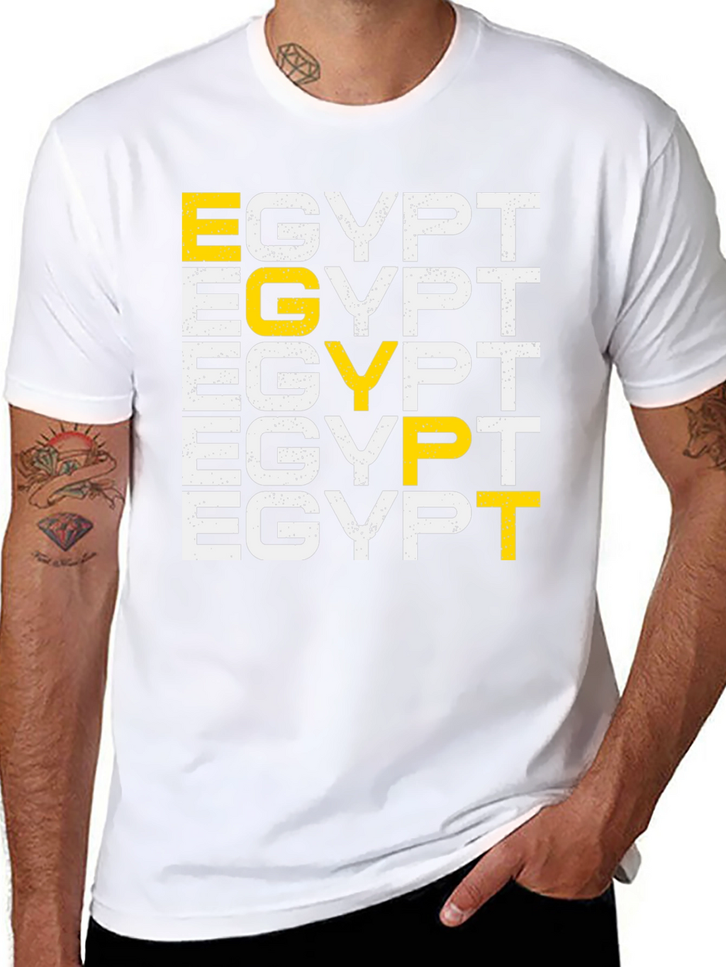 Egypt T-Shirt Graphic Print Black Tee