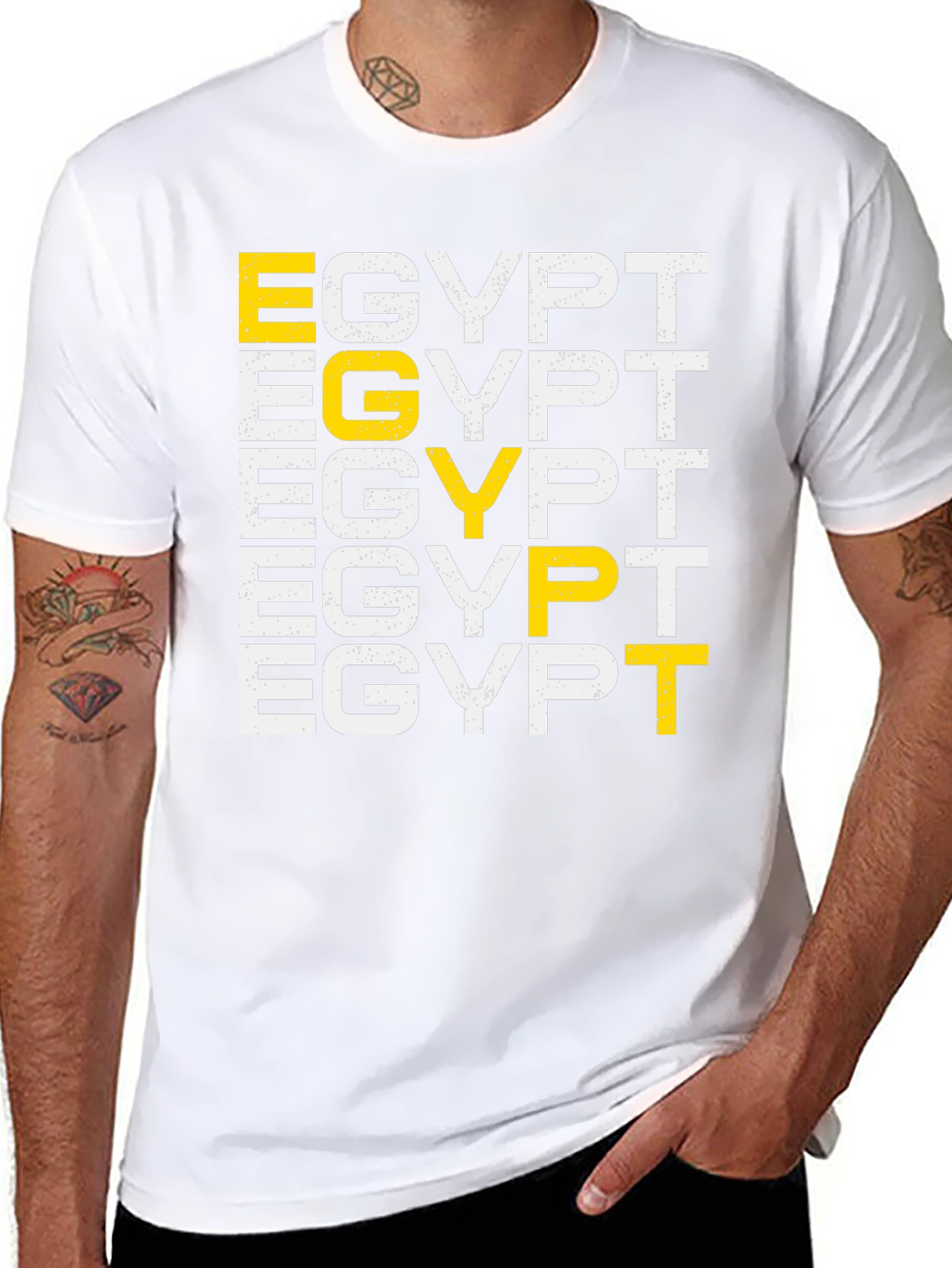 Egypt T-Shirt Graphic Print Black Tee