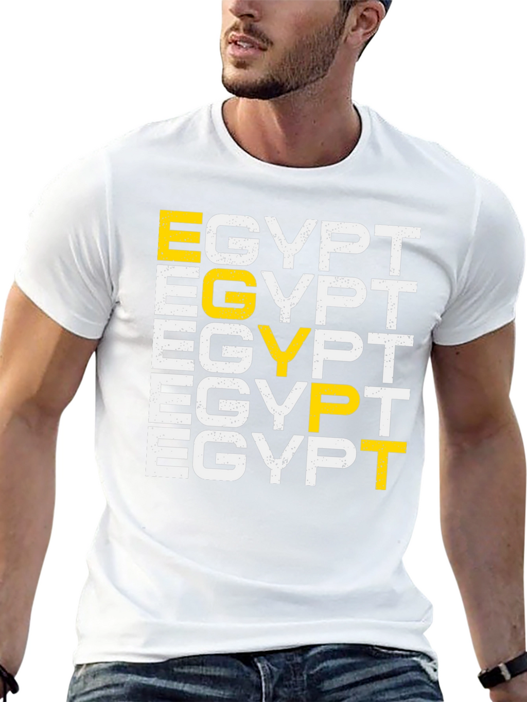 Egypt T-Shirt Graphic Print Black Tee