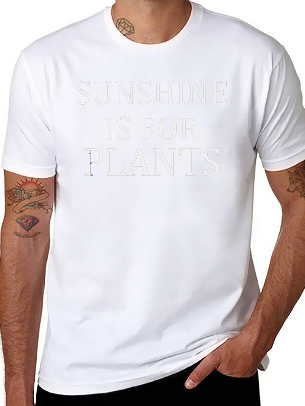 Sunshine Is For Plants Black T-Shirt