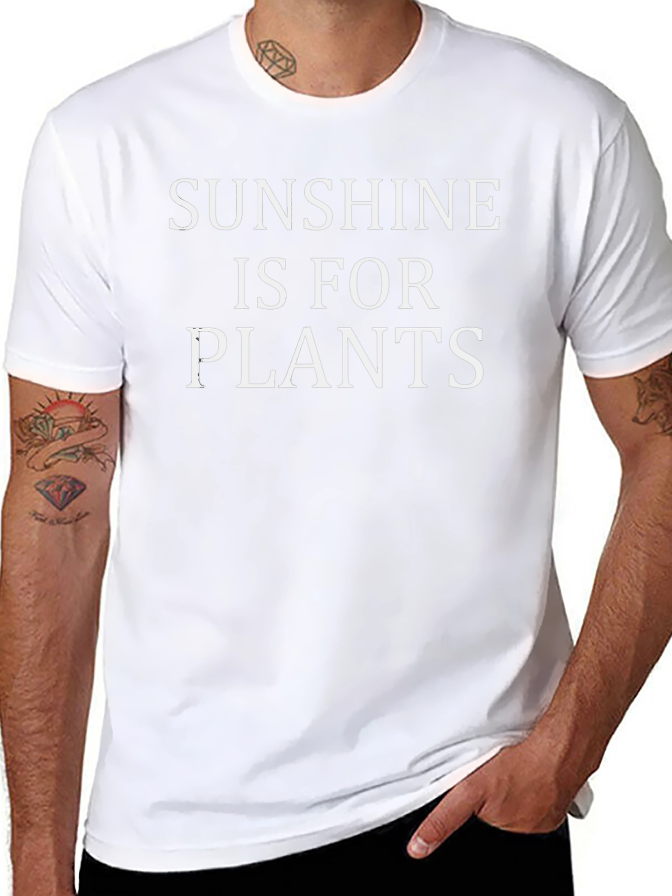 Sunshine Is For Plants Black T-Shirt