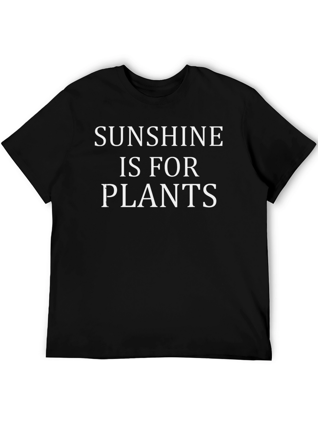 Sunshine Is For Plants Black T-Shirt