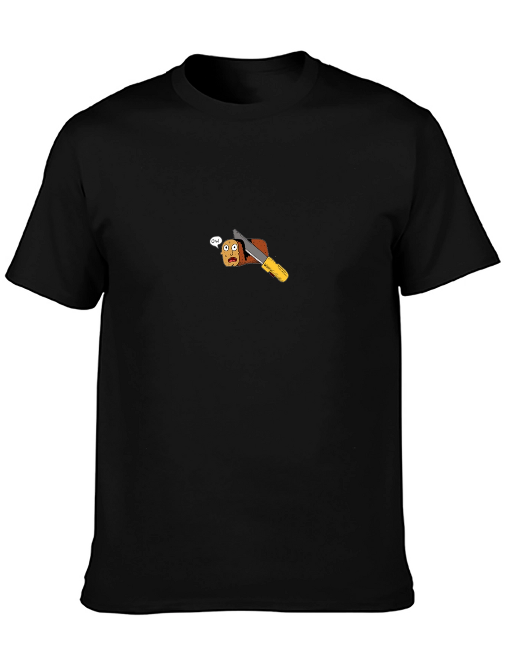 Funny Bread Sliced Black T-Shirt