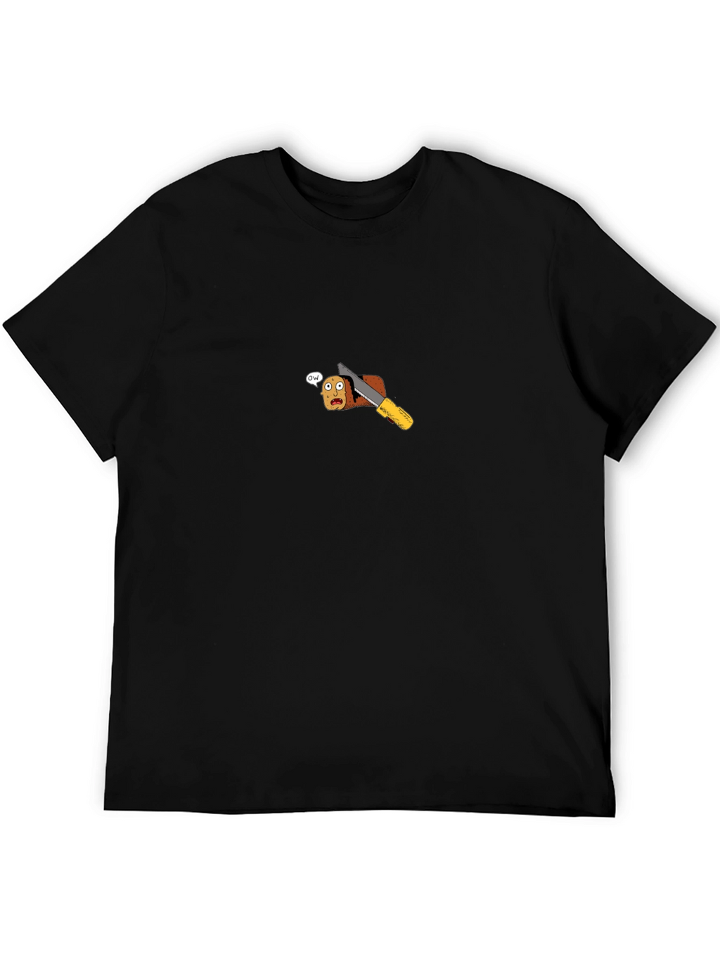 Funny Bread Sliced Black T-Shirt