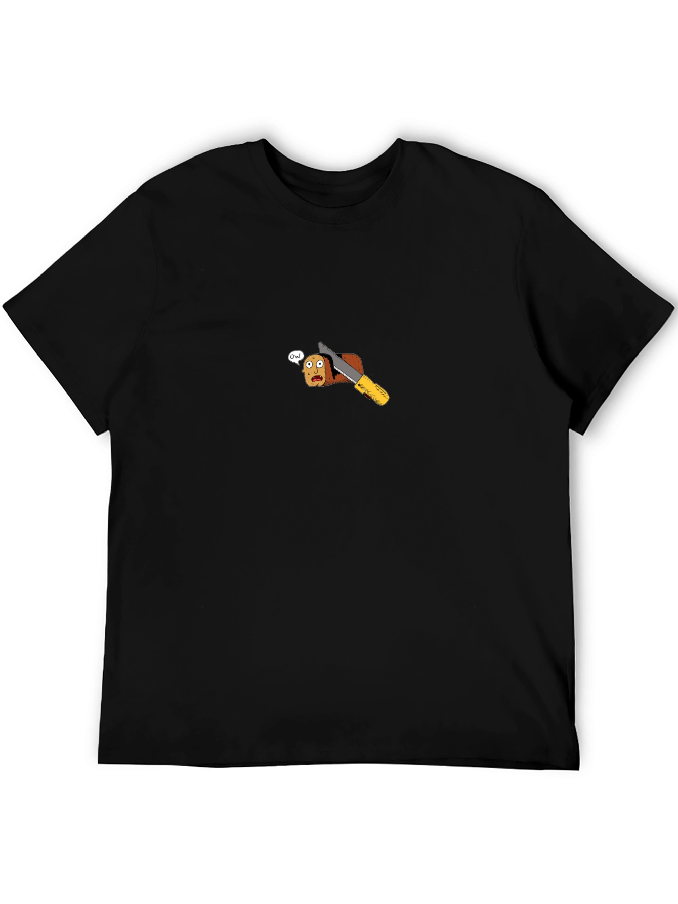 Funny Bread Sliced Black T-Shirt