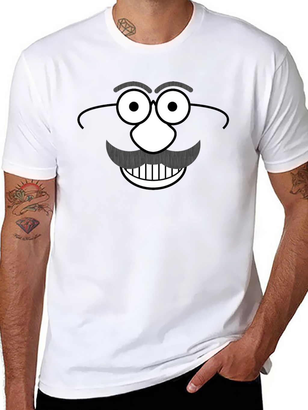 Funny Mr. Potato Head Graphic Black T-Shirt