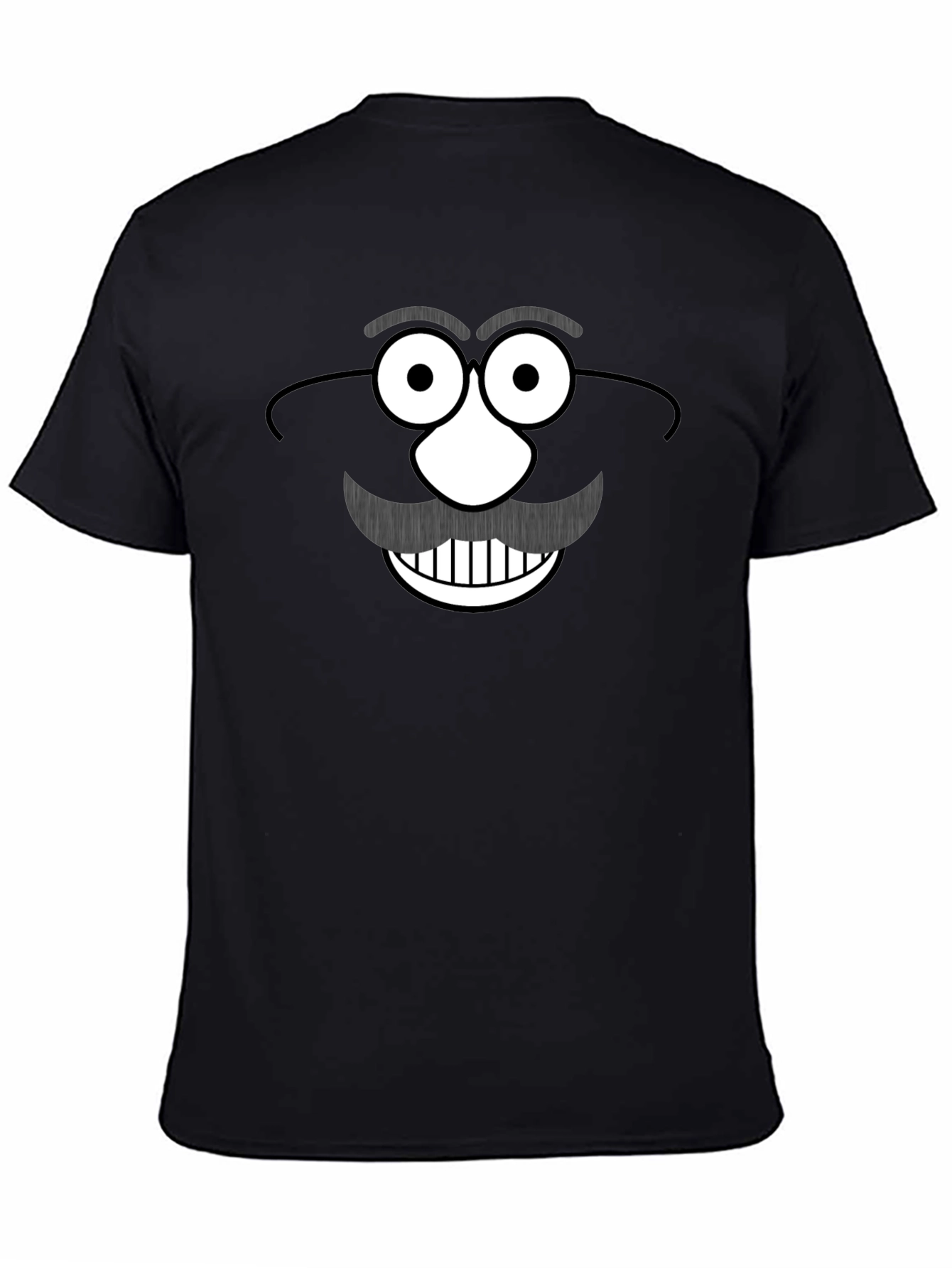 Funny Mr. Potato Head Graphic Black T-Shirt