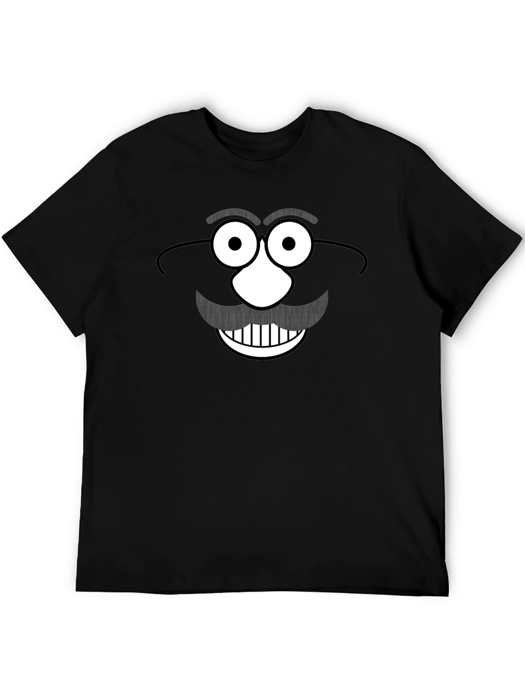 Funny Mr. Potato Head Graphic Black T-Shirt