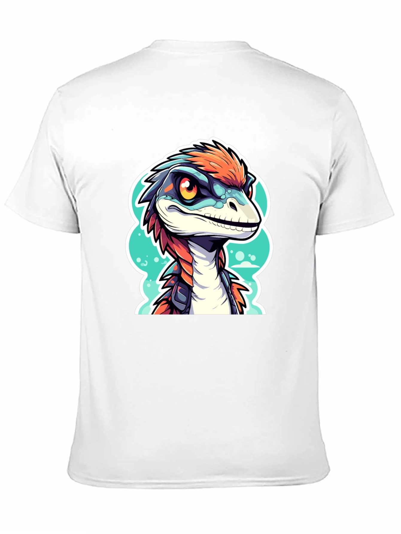 Dino Raptor Graphic Tee - Cool Cartoon Animal Shirt