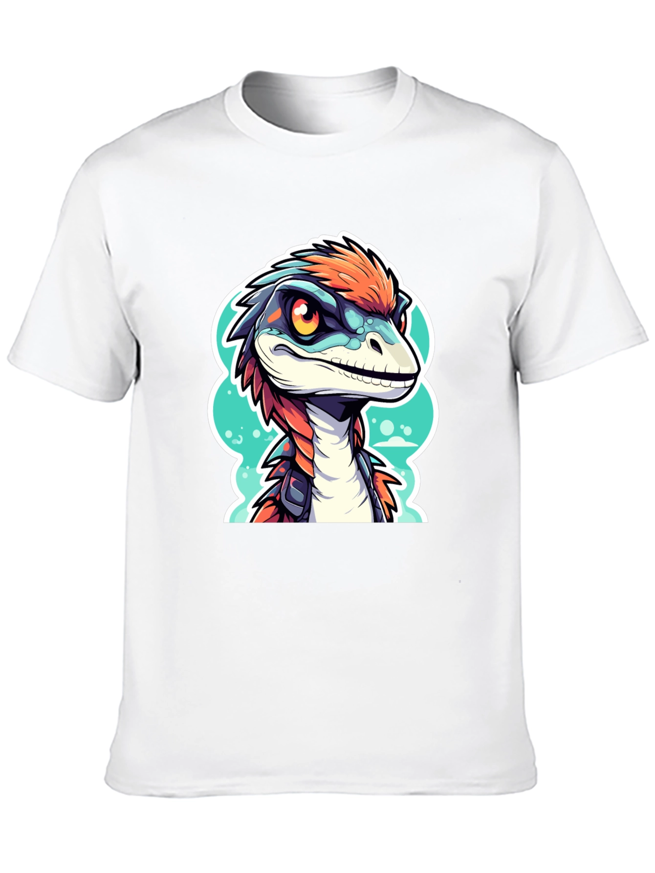 Dino Raptor Graphic Tee - Cool Cartoon Animal Shirt