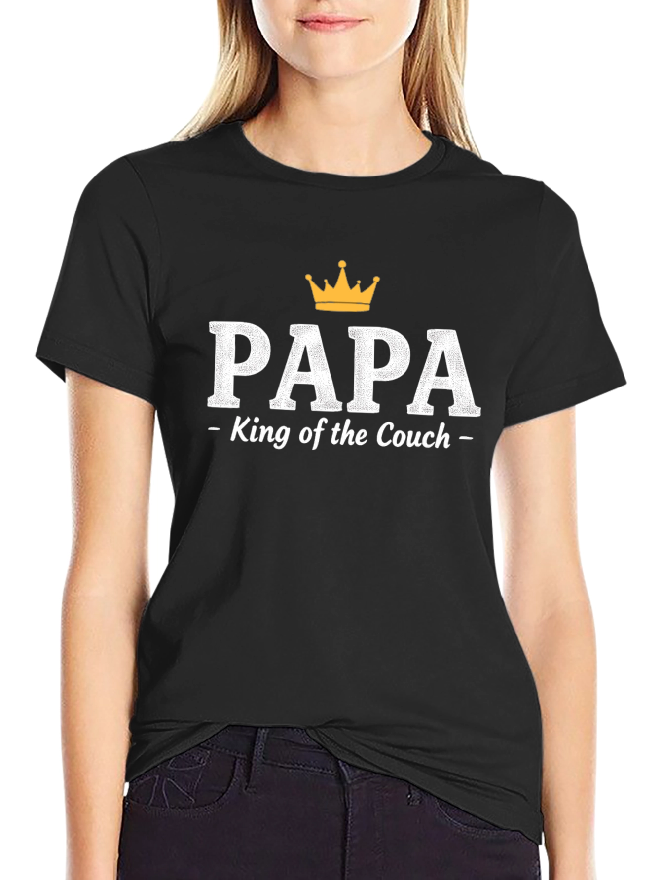 Papa King of the Couch Graphic T-Shirt