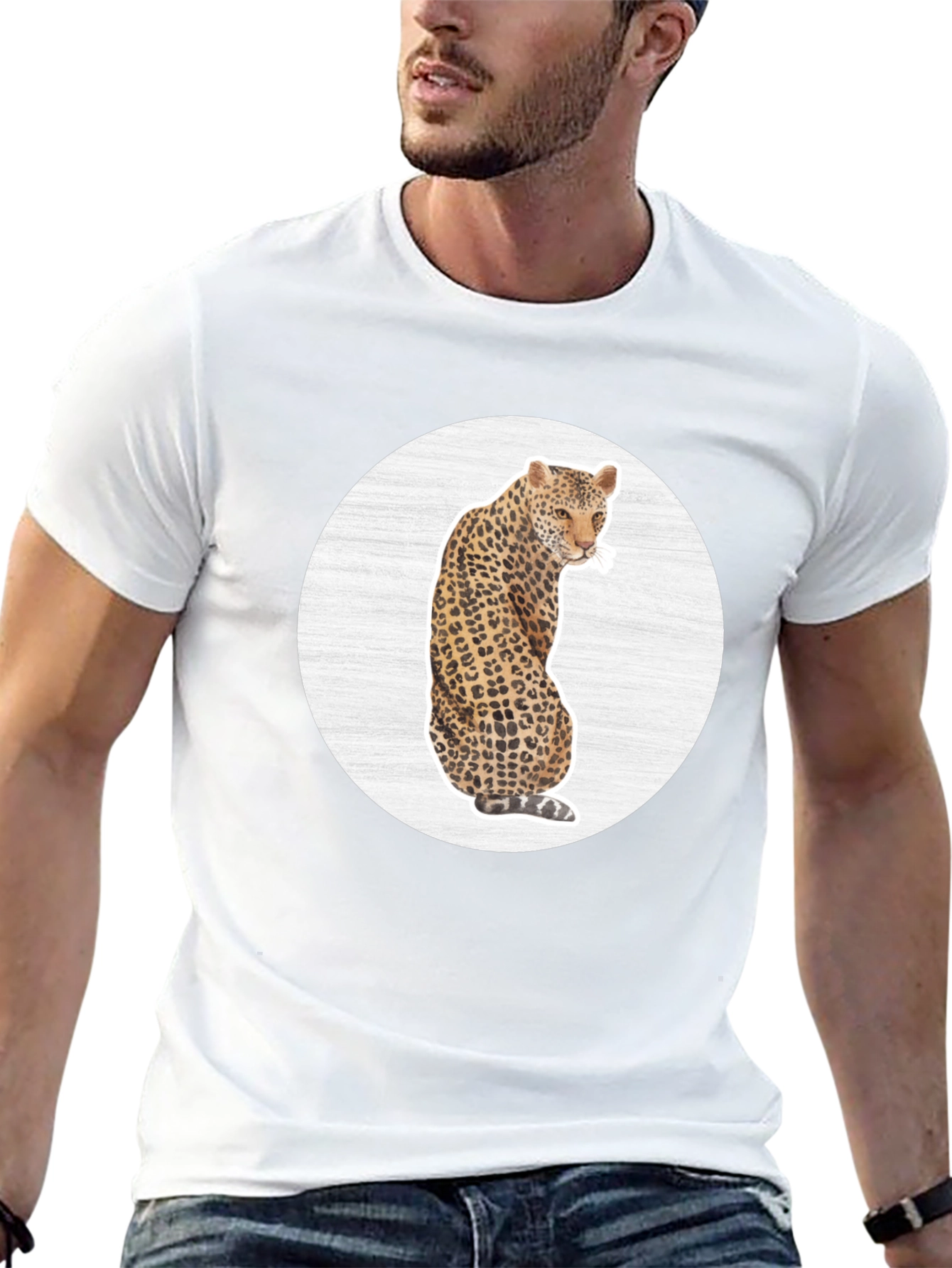 Leopard Graphic Tee - Stylish Animal Print T-Shirt