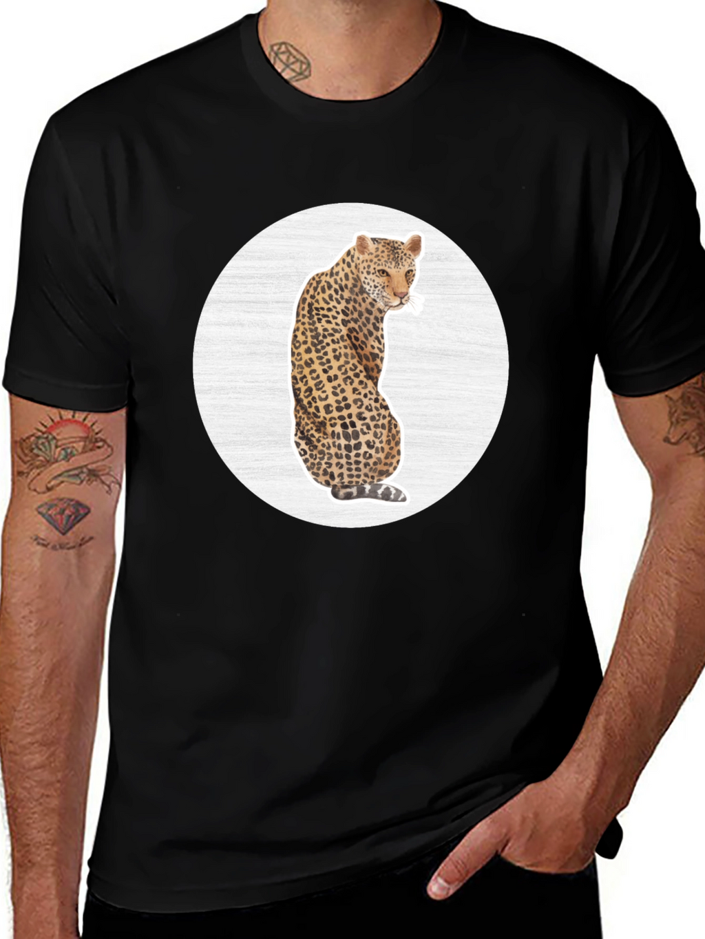 Leopard Graphic Tee - Stylish Animal Print T-Shirt