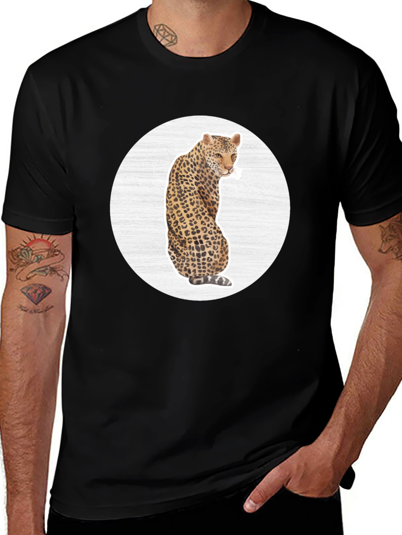 Leopard Graphic Tee - Stylish Animal Print T-Shirt