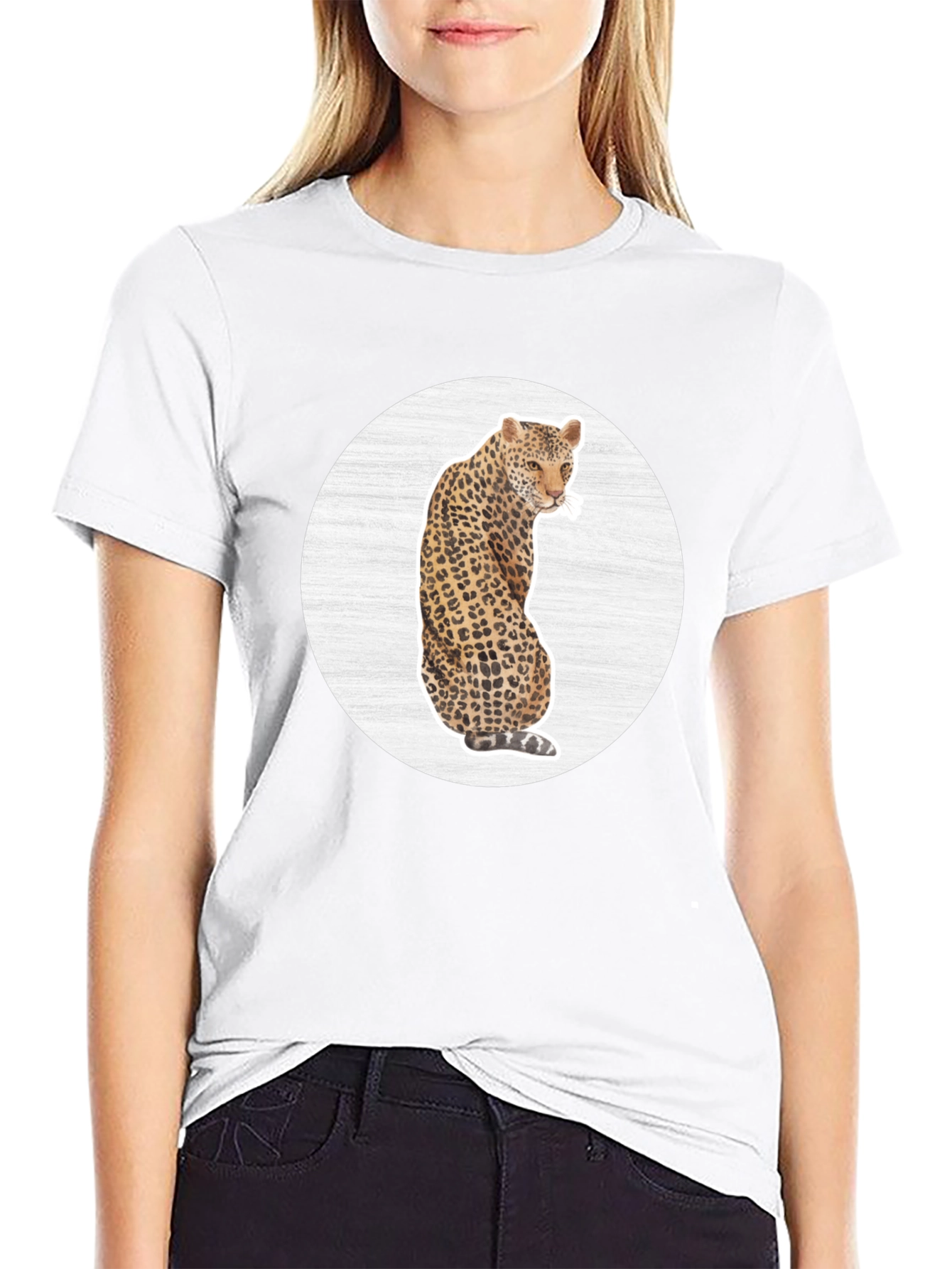Leopard Graphic Tee - Stylish Animal Print T-Shirt