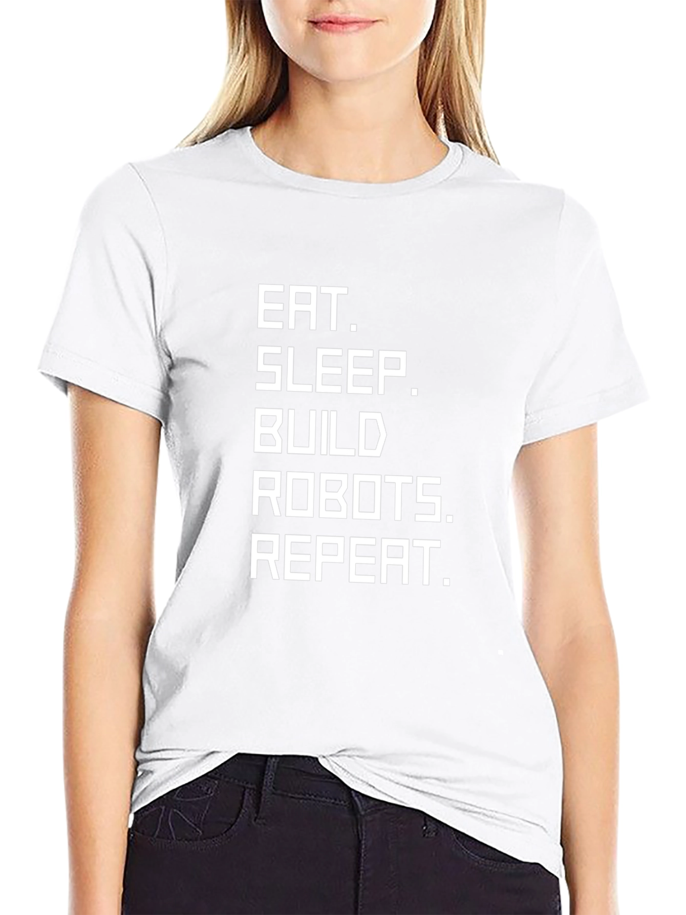 Eat Sleep Build Robots Repeat T-Shirt - Black